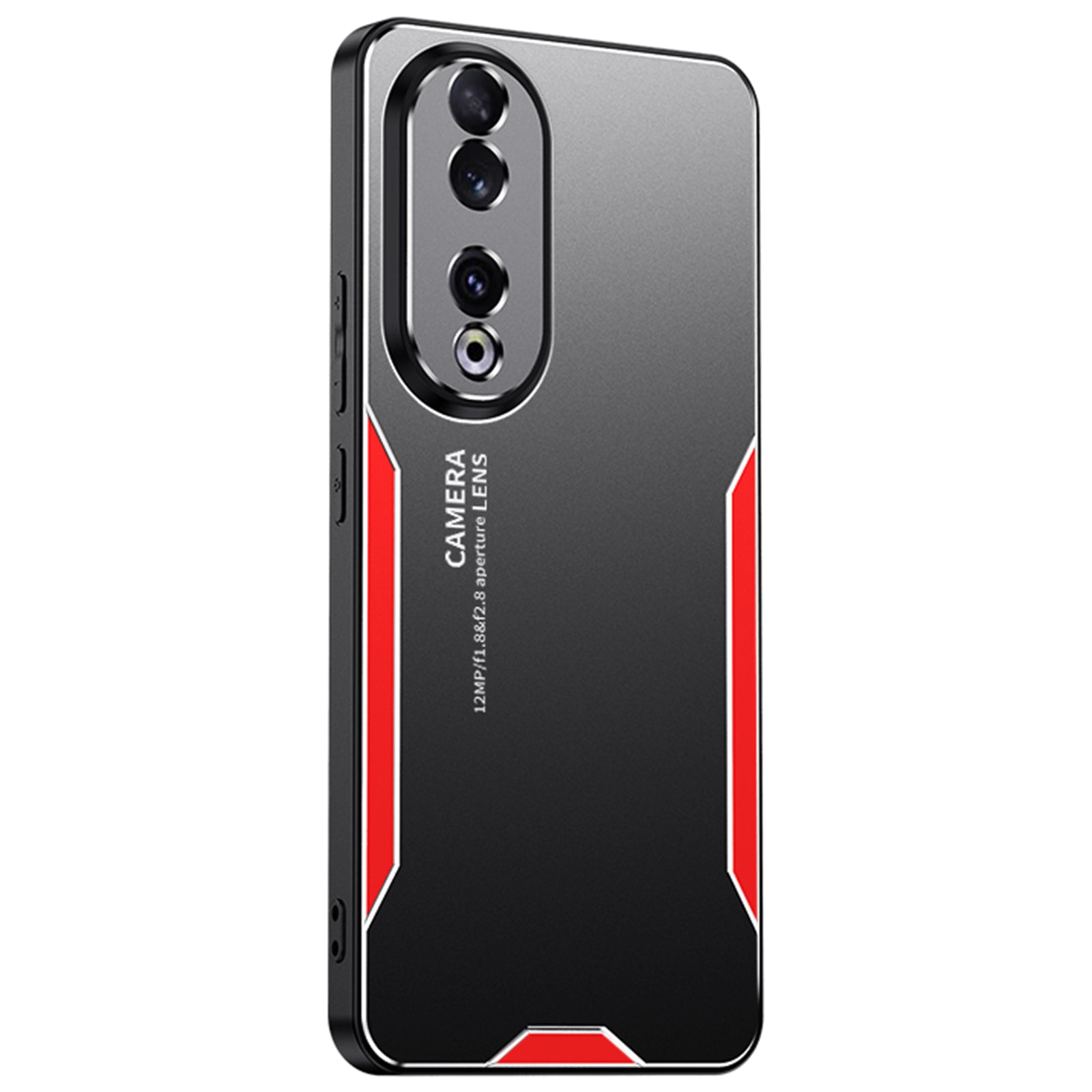 For Honor 90 Pro Back Case Aluminium Alloy+TPU+PC Shock Absorbing Mobile Phone Cover - Silver