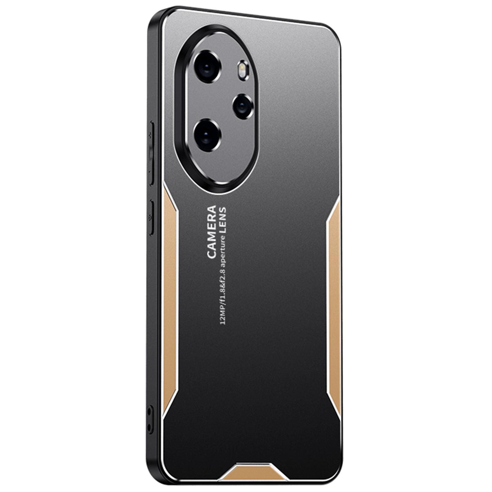 For Honor 100 Pro 5G Case Anti-dust Aluminium Alloy+TPU+PC Phone Cover with Honeycomb Holes - Gold
