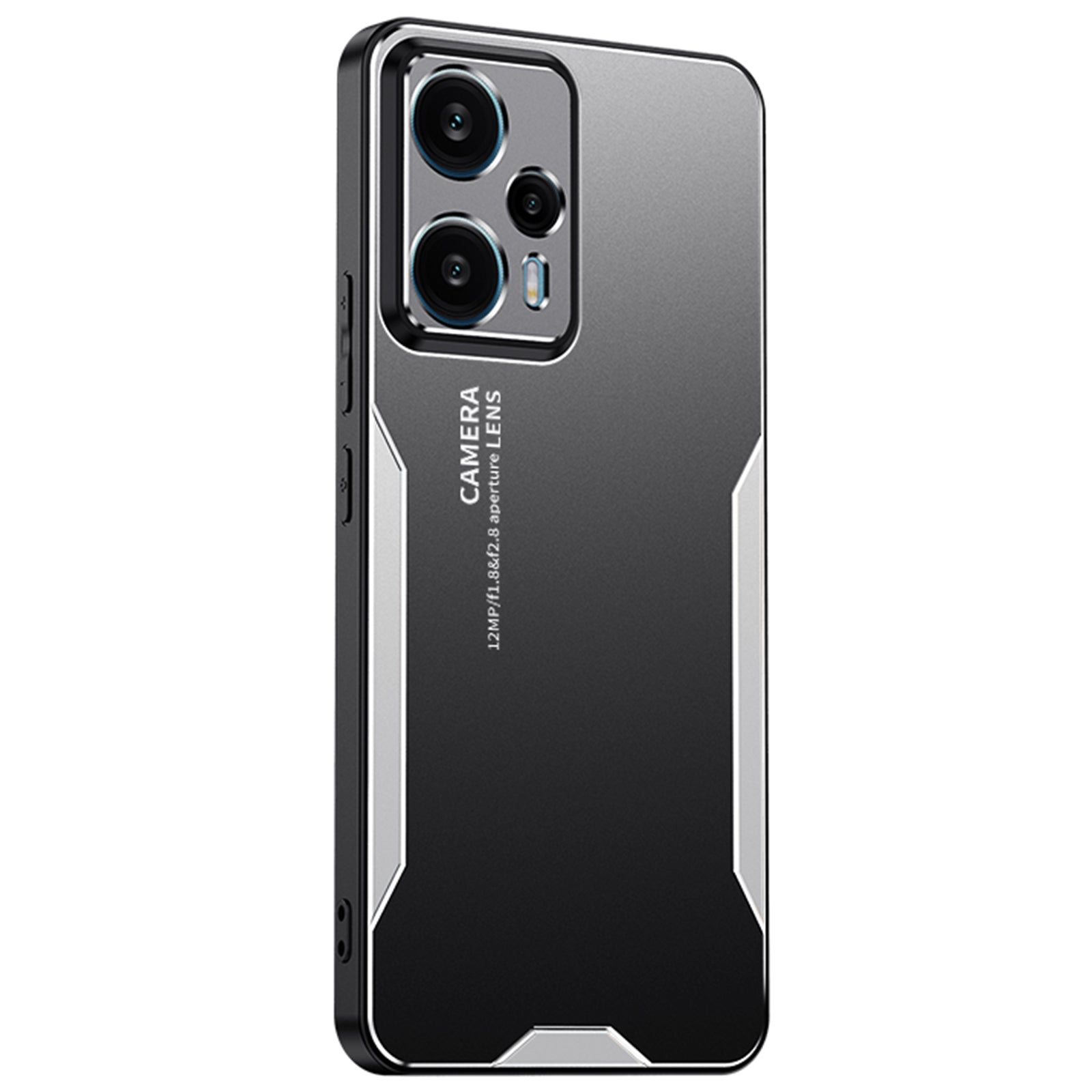 For Xiaomi Redmi Note 12 Turbo / Poco F5 5G Metal+TPU+PC Case Camera Lens Protection - Gold