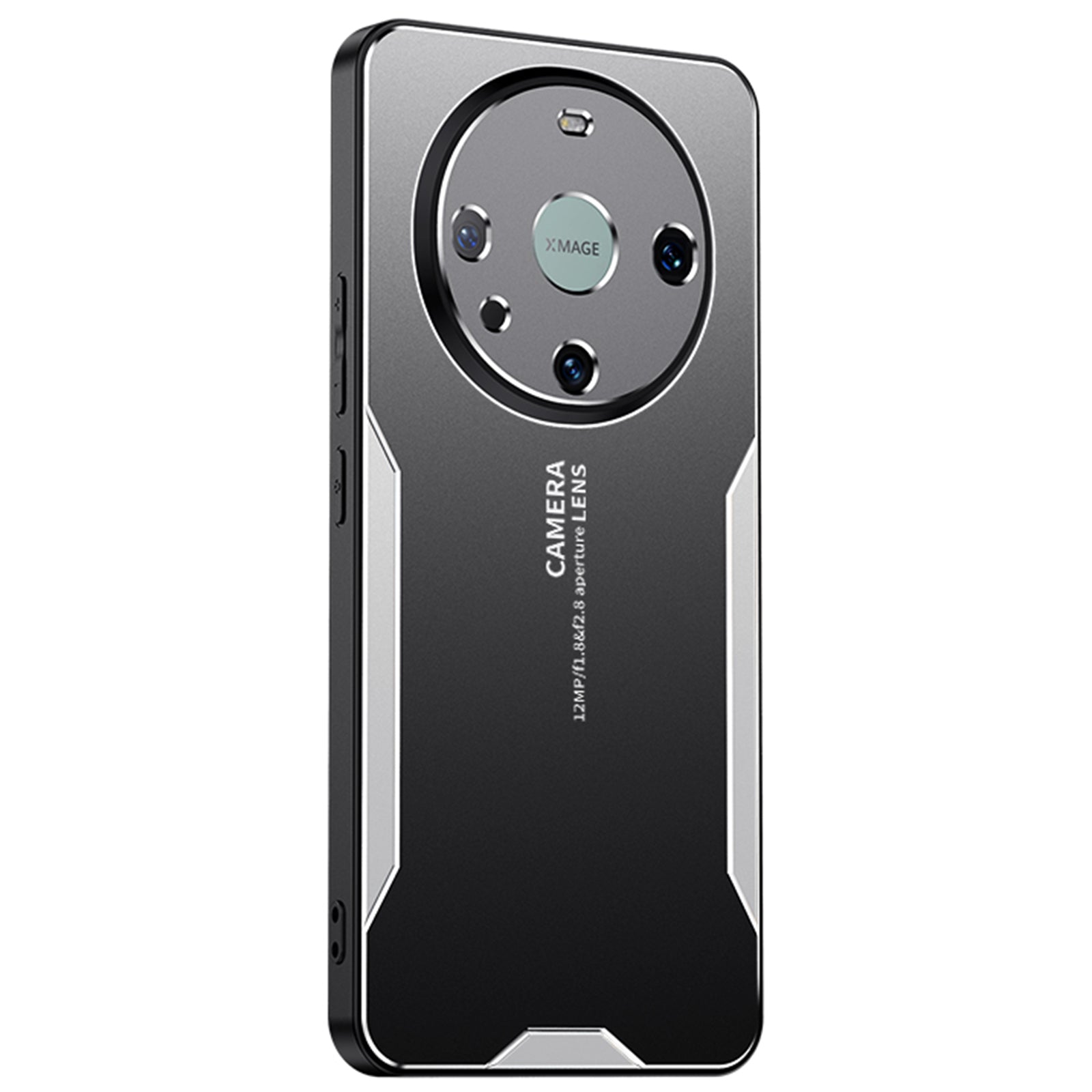 For Huawei Mate 60 Pro+ Case Metal+TPU+PC Lens Protection Phone Cover - Silver
