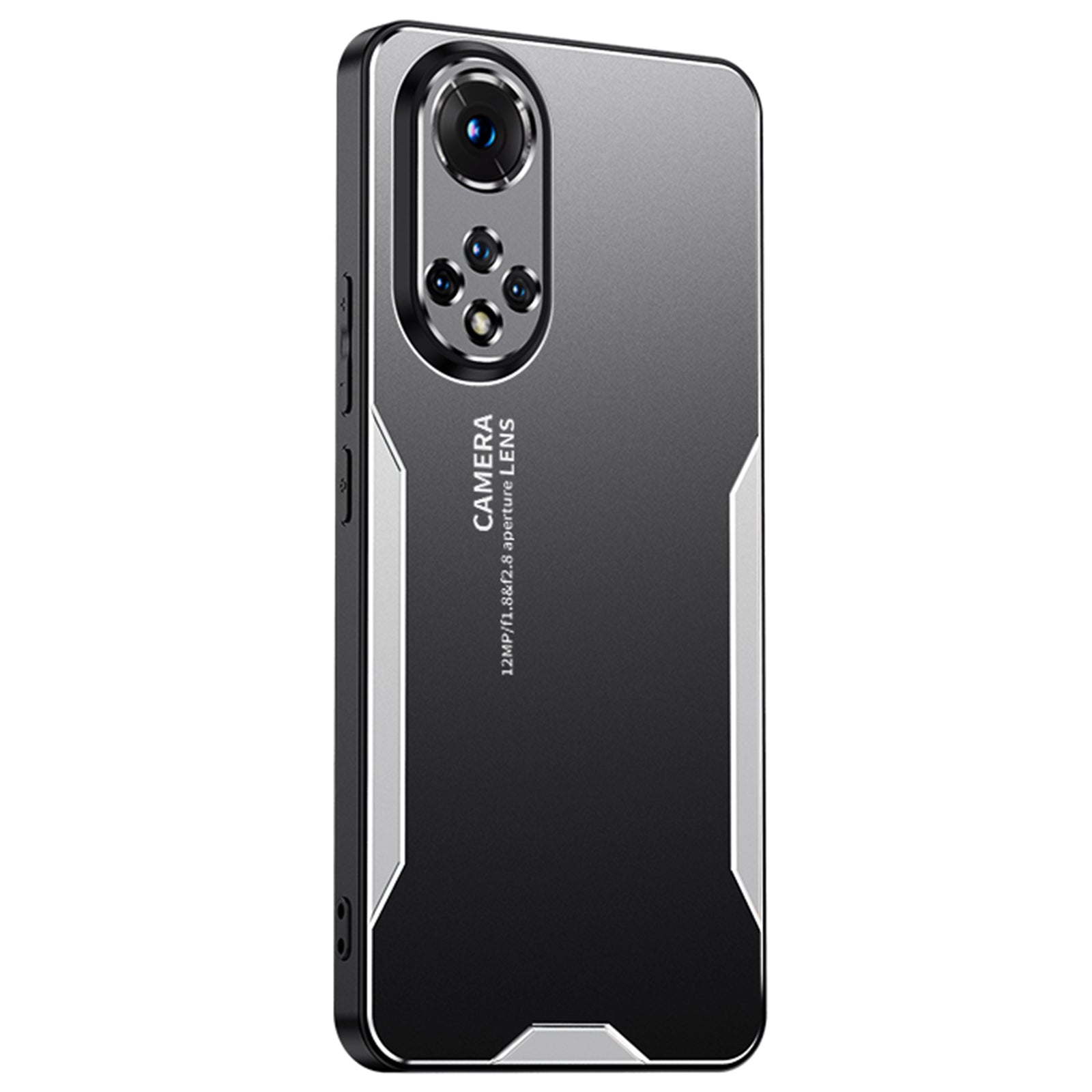 Phone Case for Honor 50 Metal+TPU+PC Cover Camera Lens Protection - Red