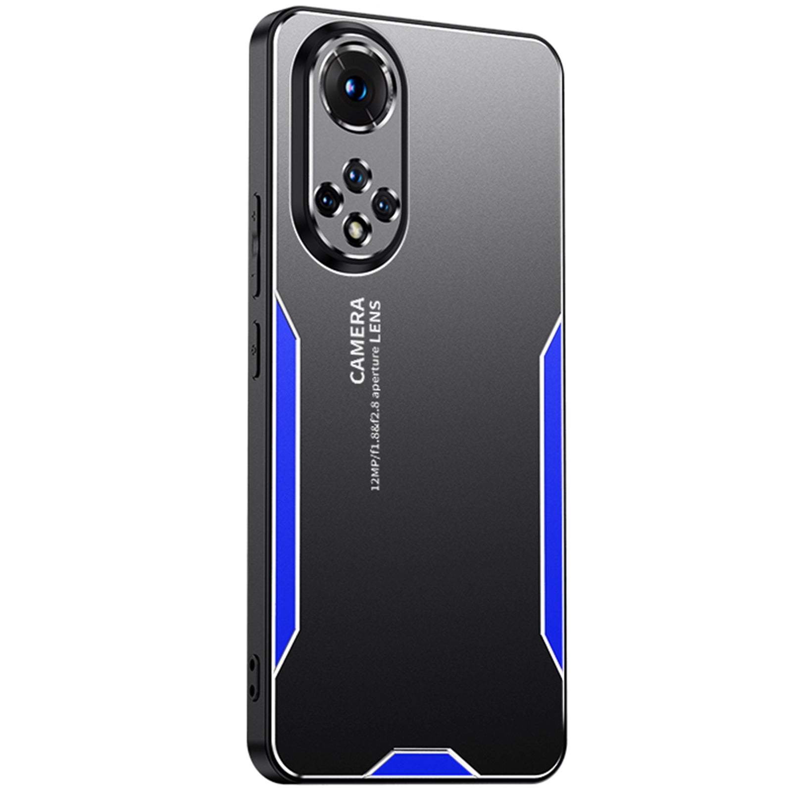 Phone Case for Honor 50 Metal+TPU+PC Cover Camera Lens Protection - Red