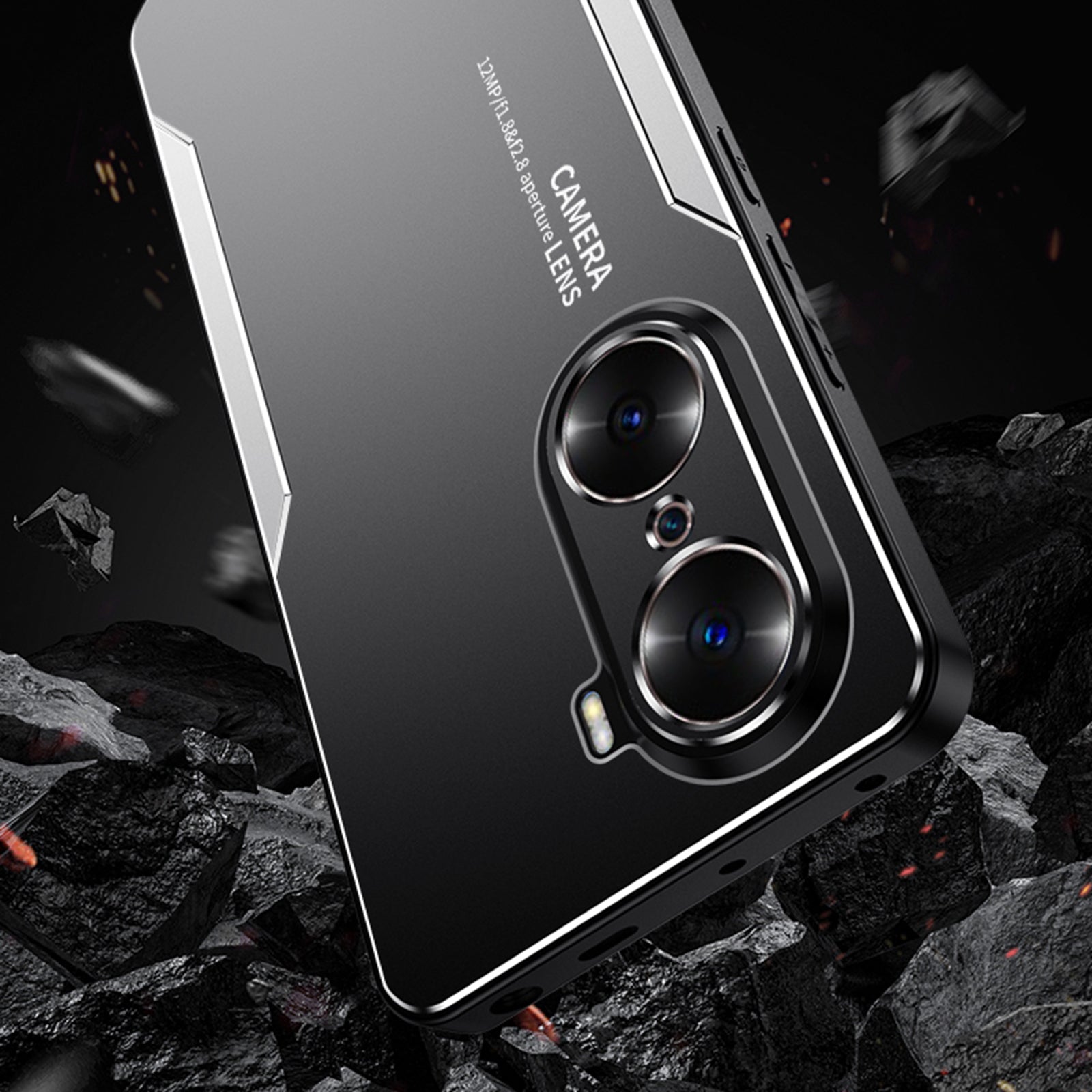 For Honor 60 Pro Anti-drop Phone Case with Precise Lens Protection - Gold