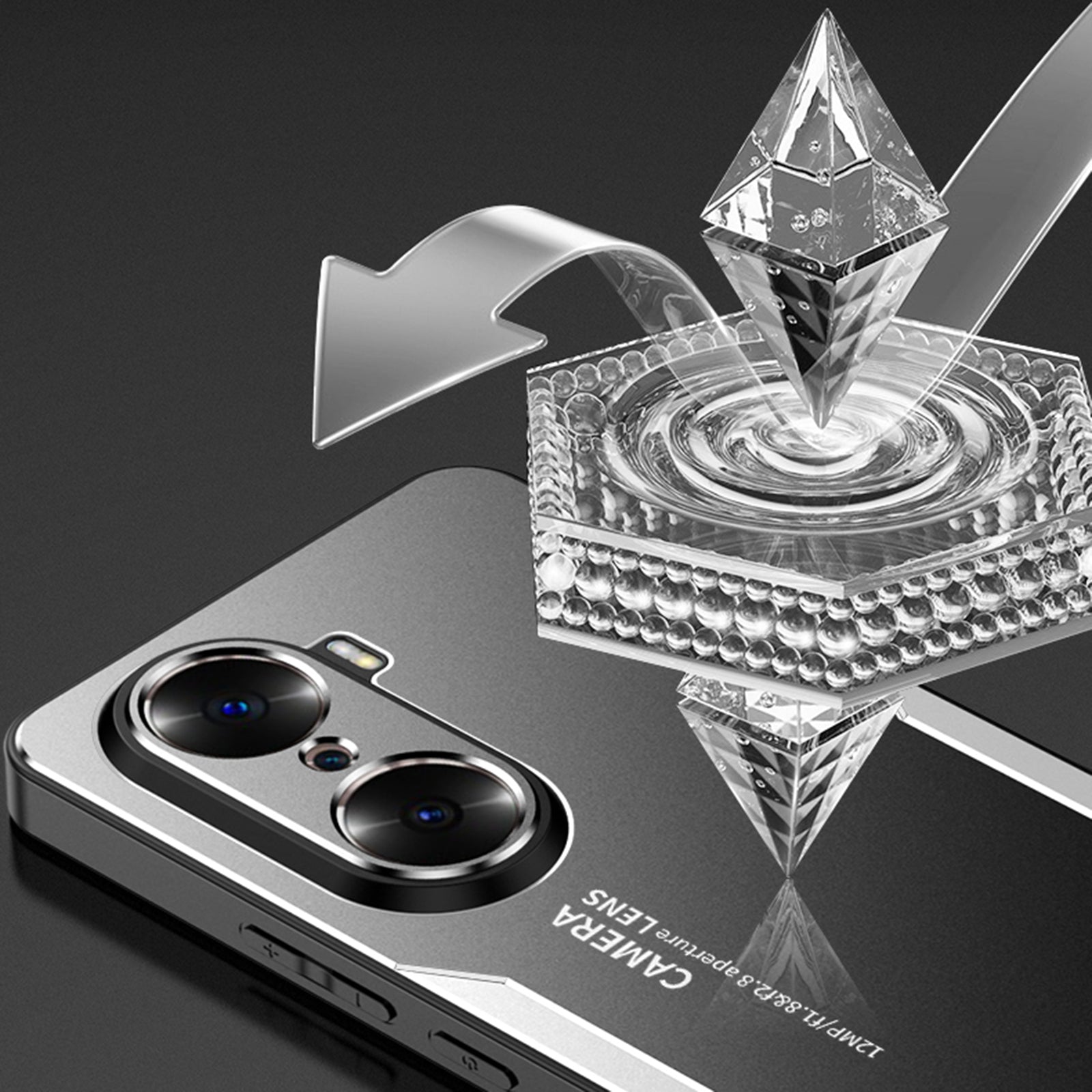 For Honor 60 Pro Anti-drop Phone Case with Precise Lens Protection - Gold