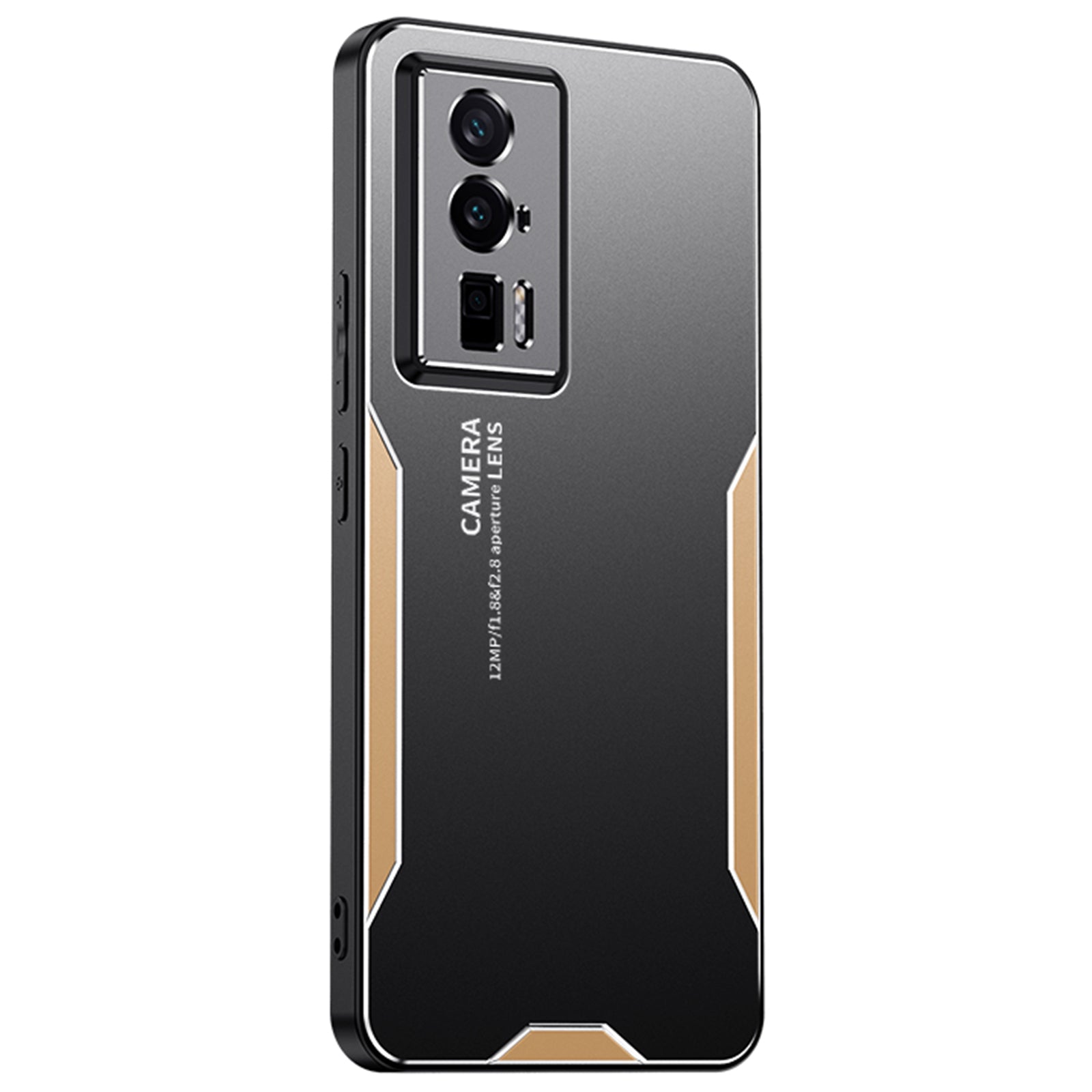 For Xiaomi Redmi K60 5G Phone Case Metal+TPU+PC Cover Camera Lens Protection - Silver