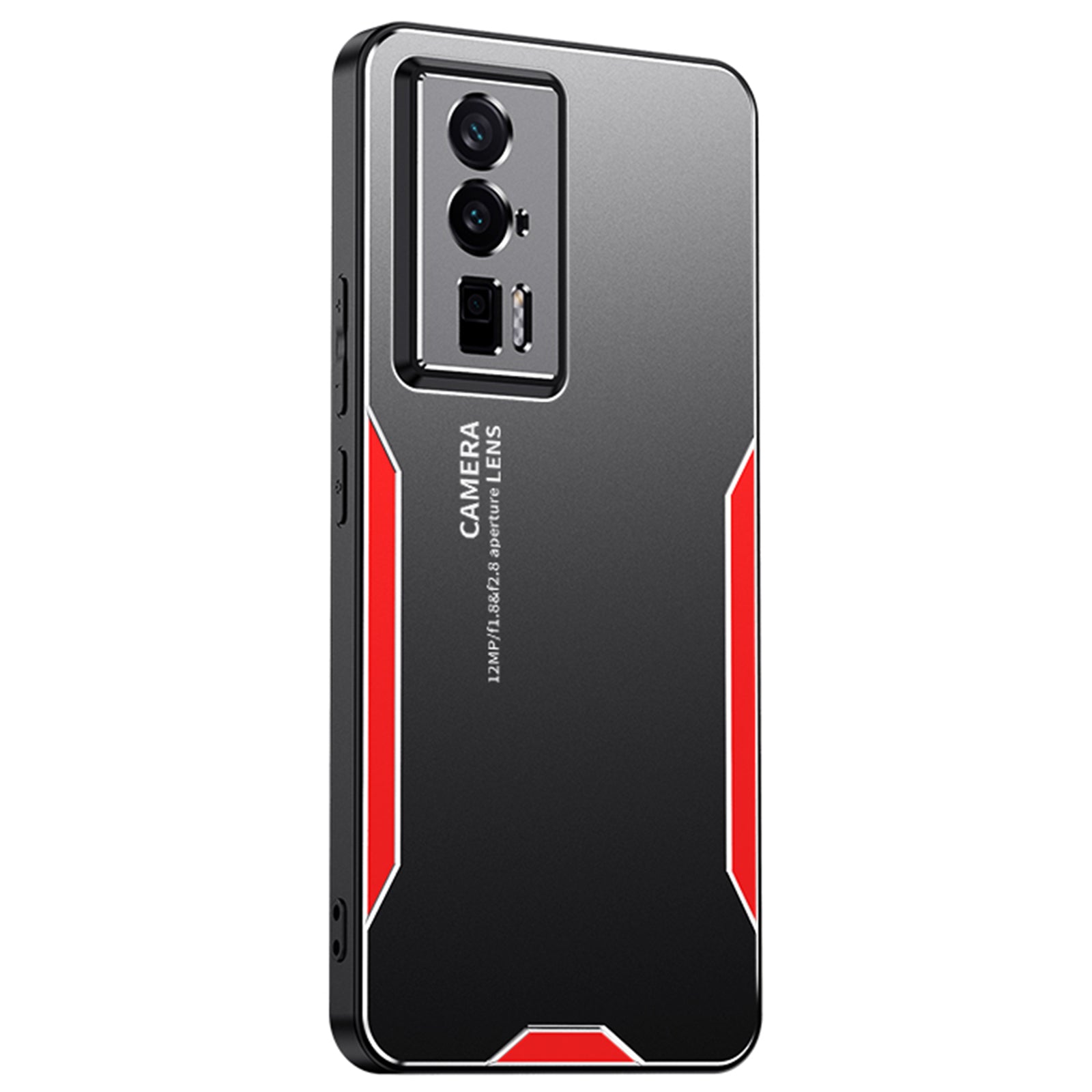 For Xiaomi Redmi K60 5G Phone Case Metal+TPU+PC Cover Camera Lens Protection - Silver