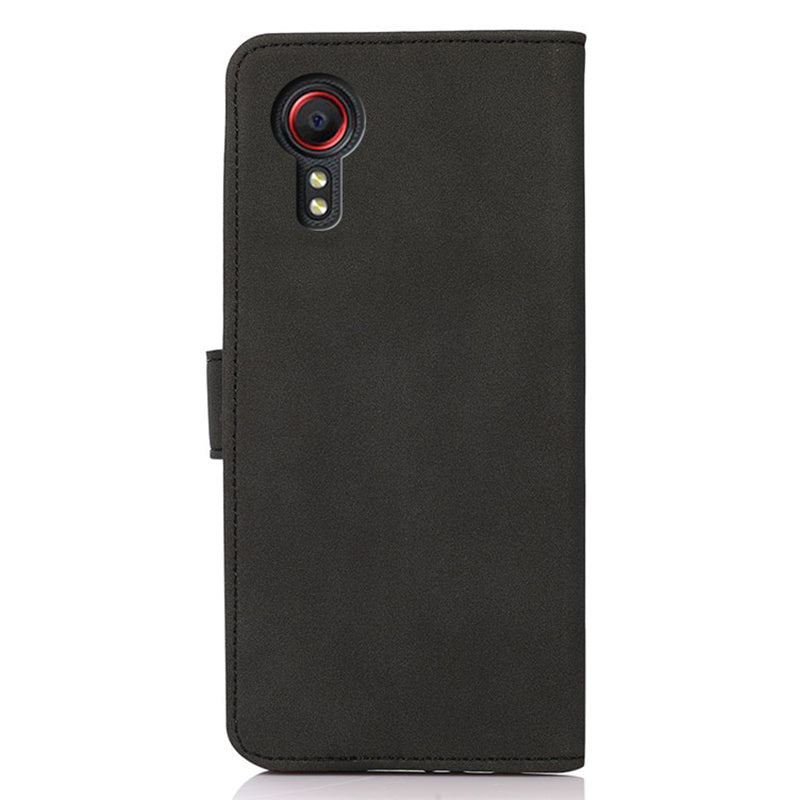 KHAZNEH For Samsung Galaxy Xcover7 Wallet Case Stand Leather Phone Cover - Black