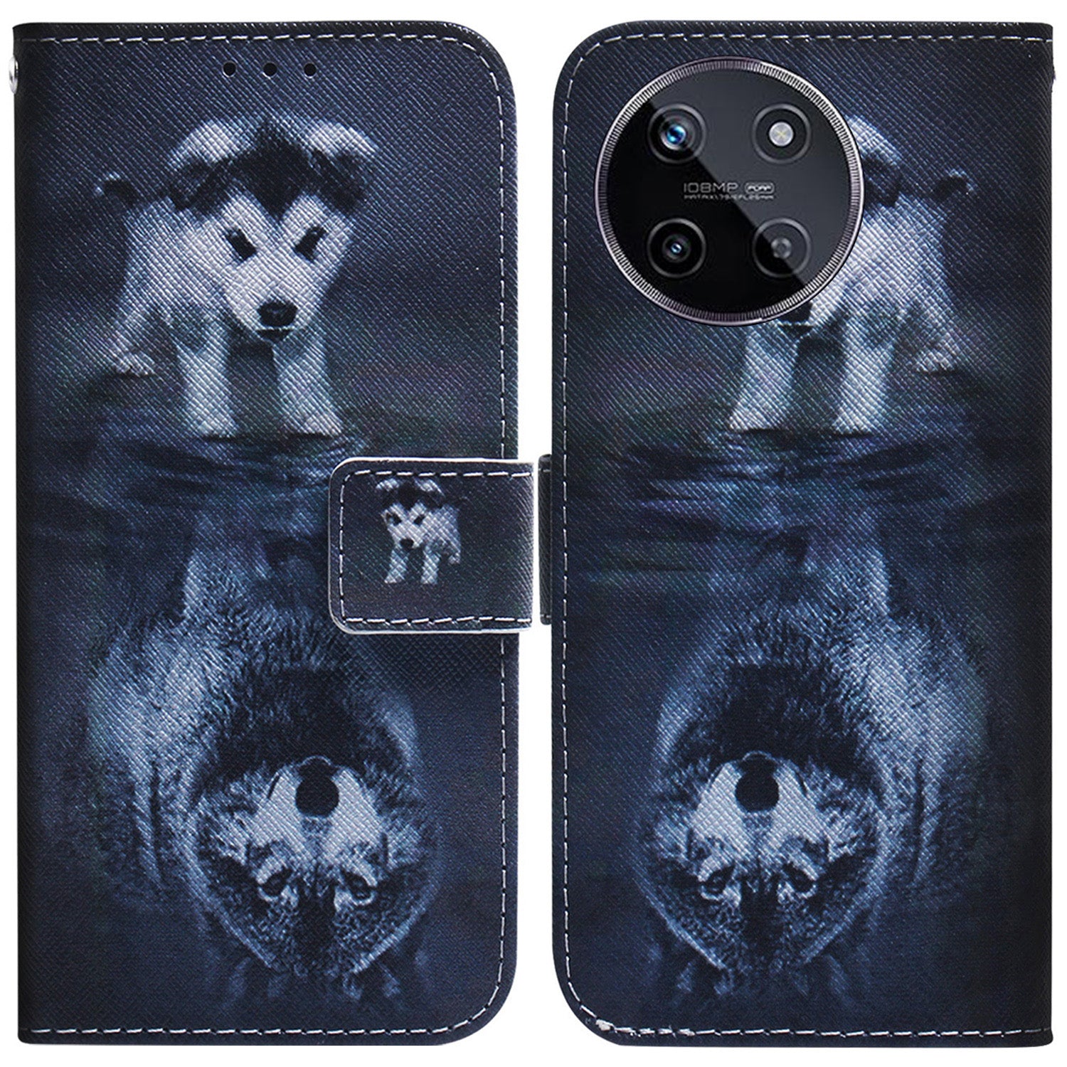 For Realme 11 4G (159.9x73.3x7.95mm) Leather Wallet Phone Case Pattern Printing - Panda