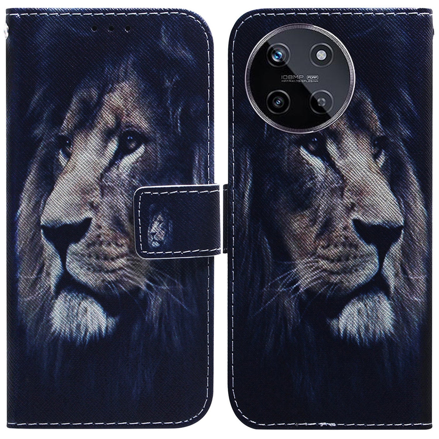 For Realme 11 4G (159.9x73.3x7.95mm) Leather Wallet Phone Case Pattern Printing - Panda