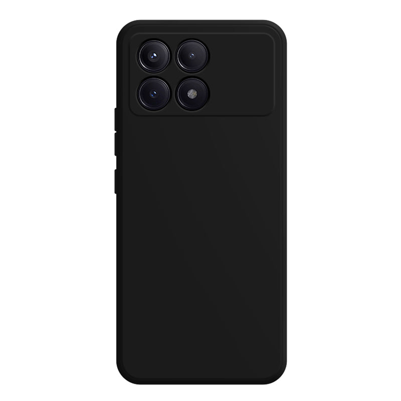 For Xiaomi Redmi K70E 5G / Poco X6 Pro 5G Case Straight Edge Rubberized TPU Phone Cover - Black