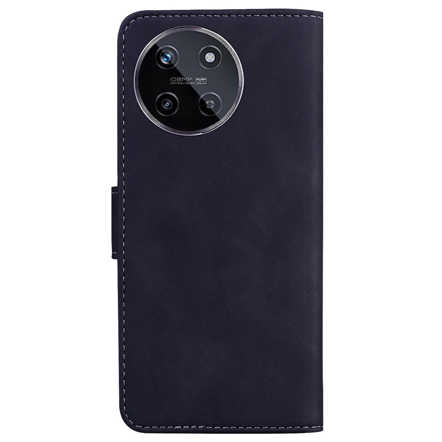 For Realme 11 4G (159.9x73.3x7.95mm) Phone Case Wallet Leather Phone Cover - Black