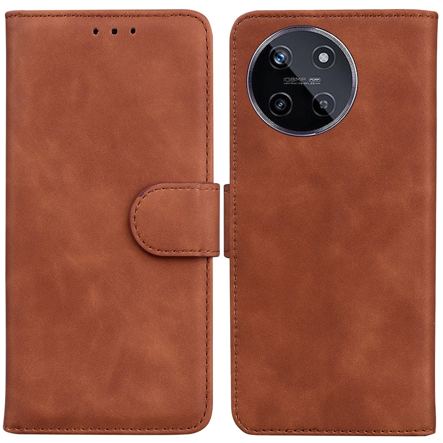 For Realme 11 4G (159.9x73.3x7.95mm) Phone Case Wallet Leather Phone Cover - Black