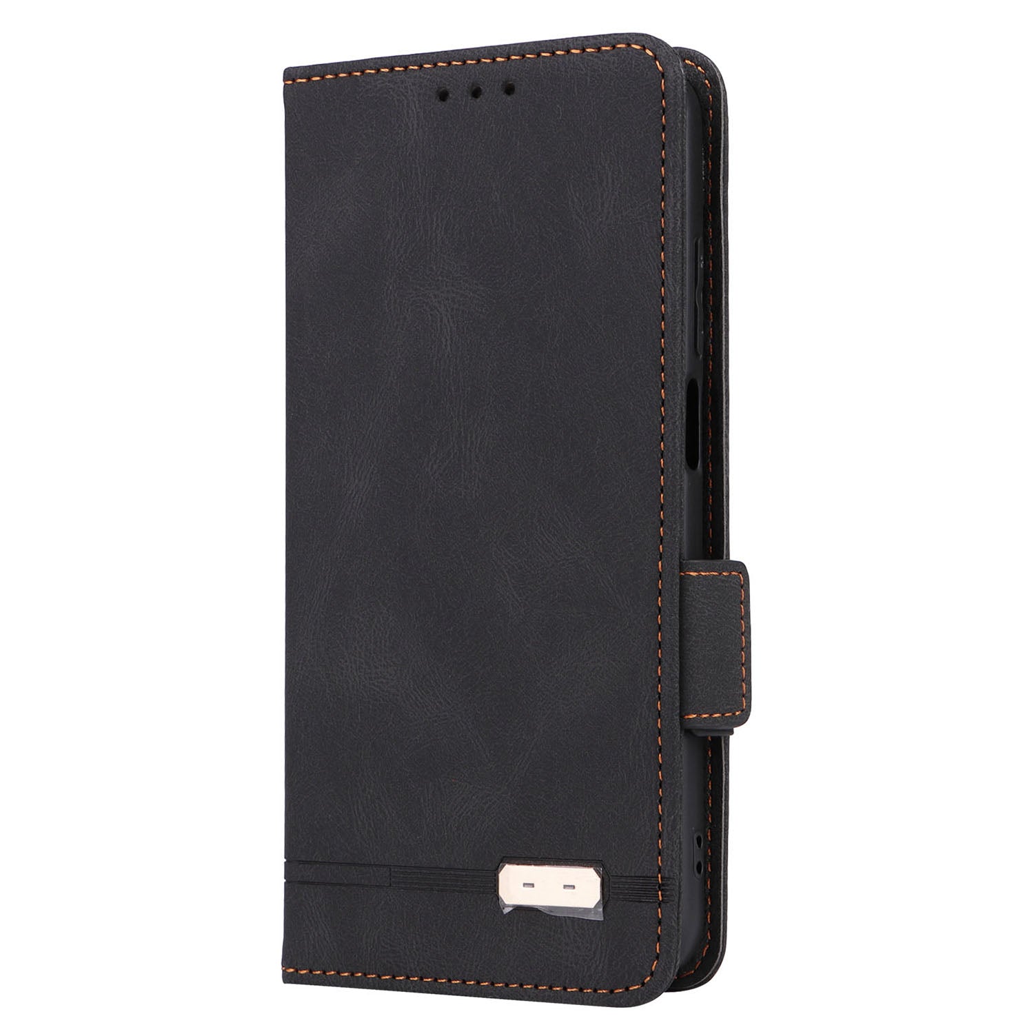 For Realme 11 4G (159.9x73.3x7.95mm) Flip Leather Phone Case Wallet Stand Cover - Black