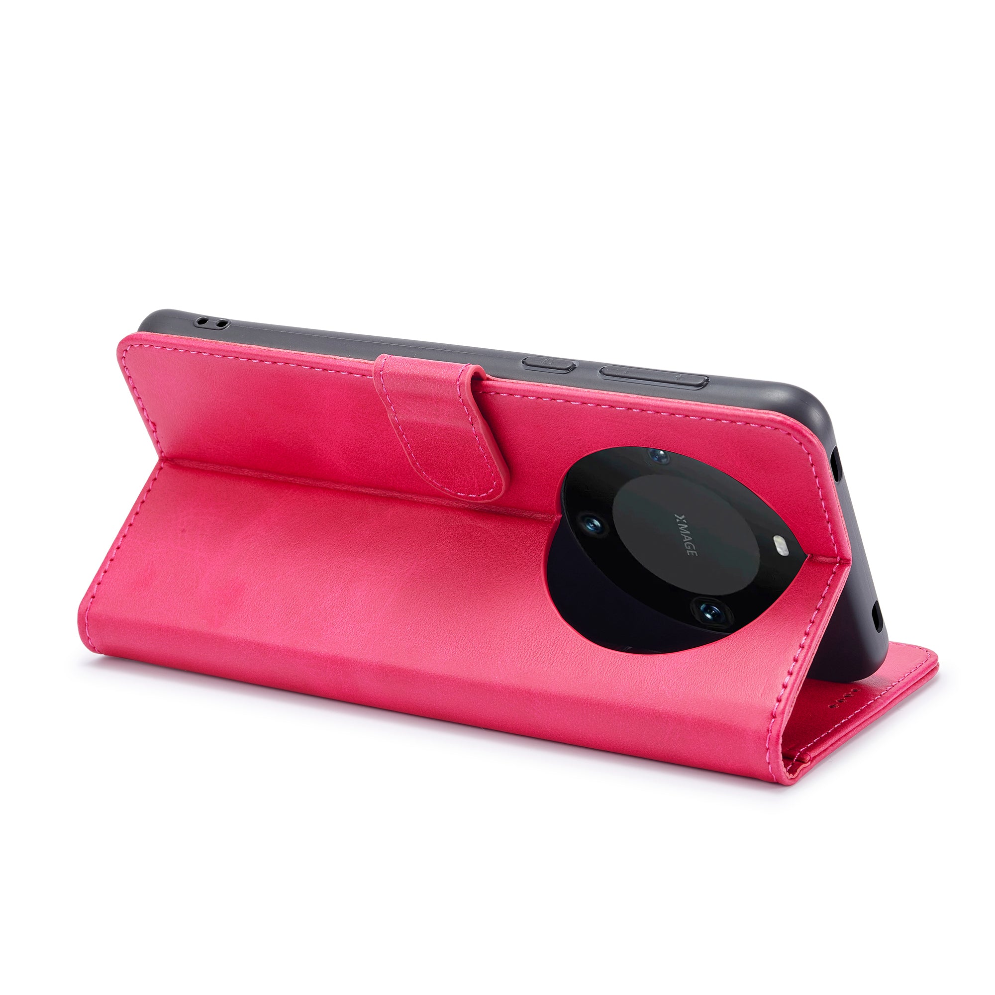 LC.IMEEKE For Huawei Mate 60 PU Leather Stand Wallet Phone Cover Magnetic Phone Case - Rose