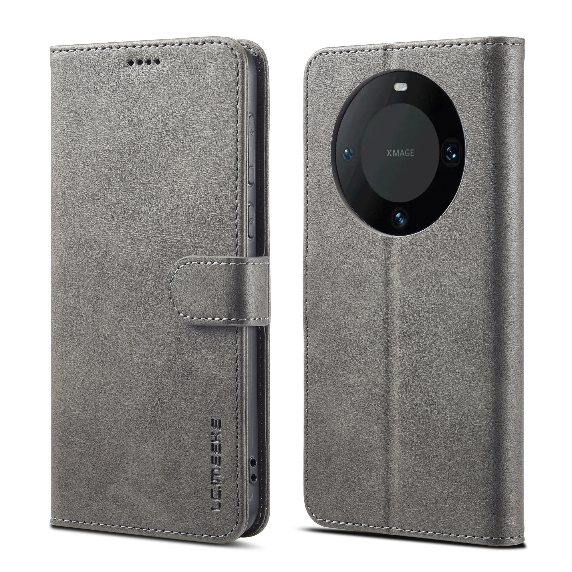 LC.IMEEKE For Huawei Mate 60 PU Leather Stand Wallet Phone Cover Magnetic Phone Case - Rose