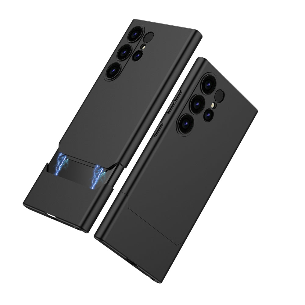 GKK For Samsung Galaxy S24 Ultra Phone Case Contrast Color Detachable Magnetic PC Cover - Black