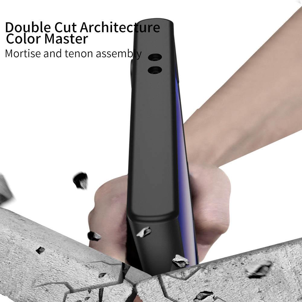 GKK For Samsung Galaxy S24 Ultra Phone Case Contrast Color Detachable Magnetic PC Cover - Black