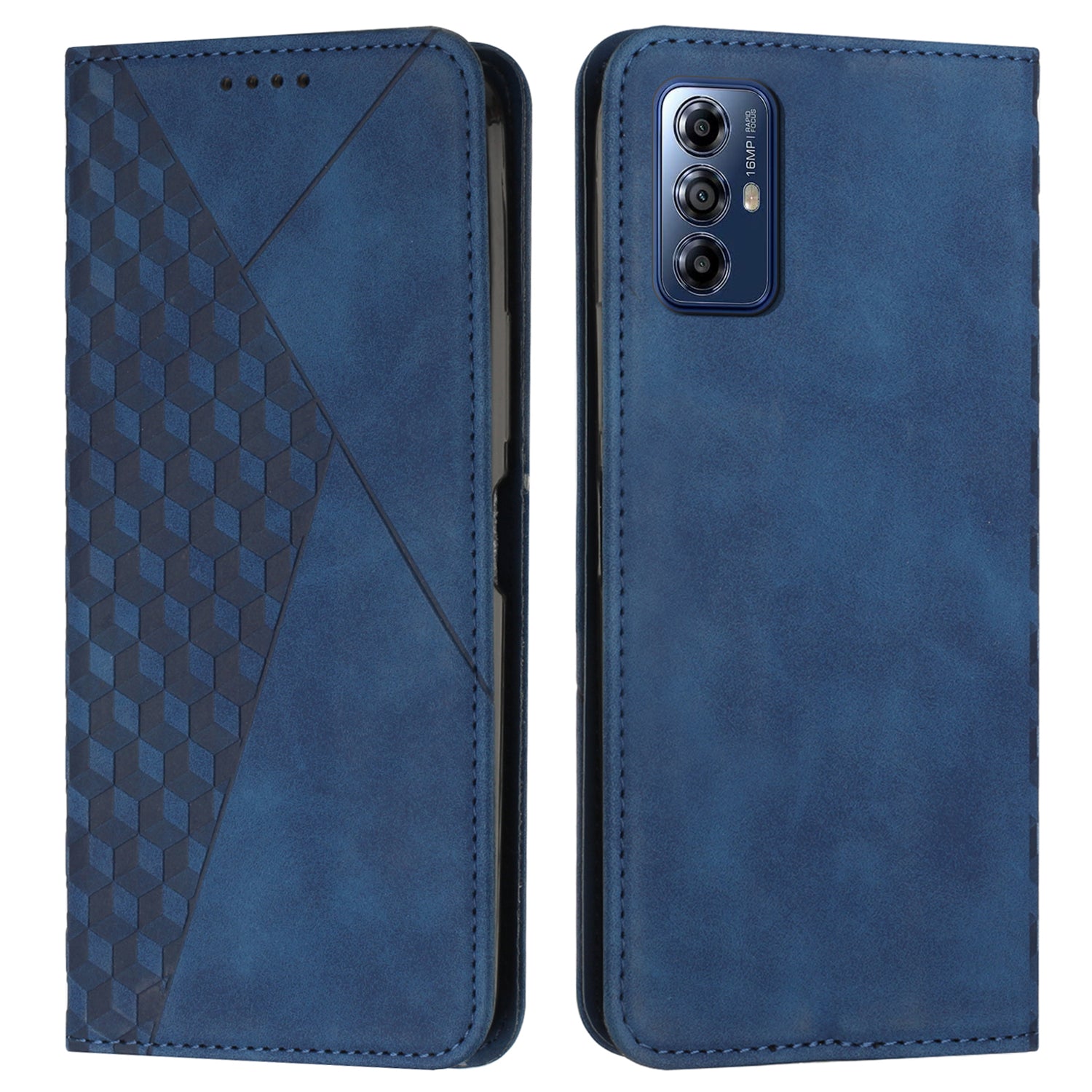 For Motorola Moto G Play (2024) 4G Cover Imprinted PU Leather Phone Case with Stand and Card Slots - Brown