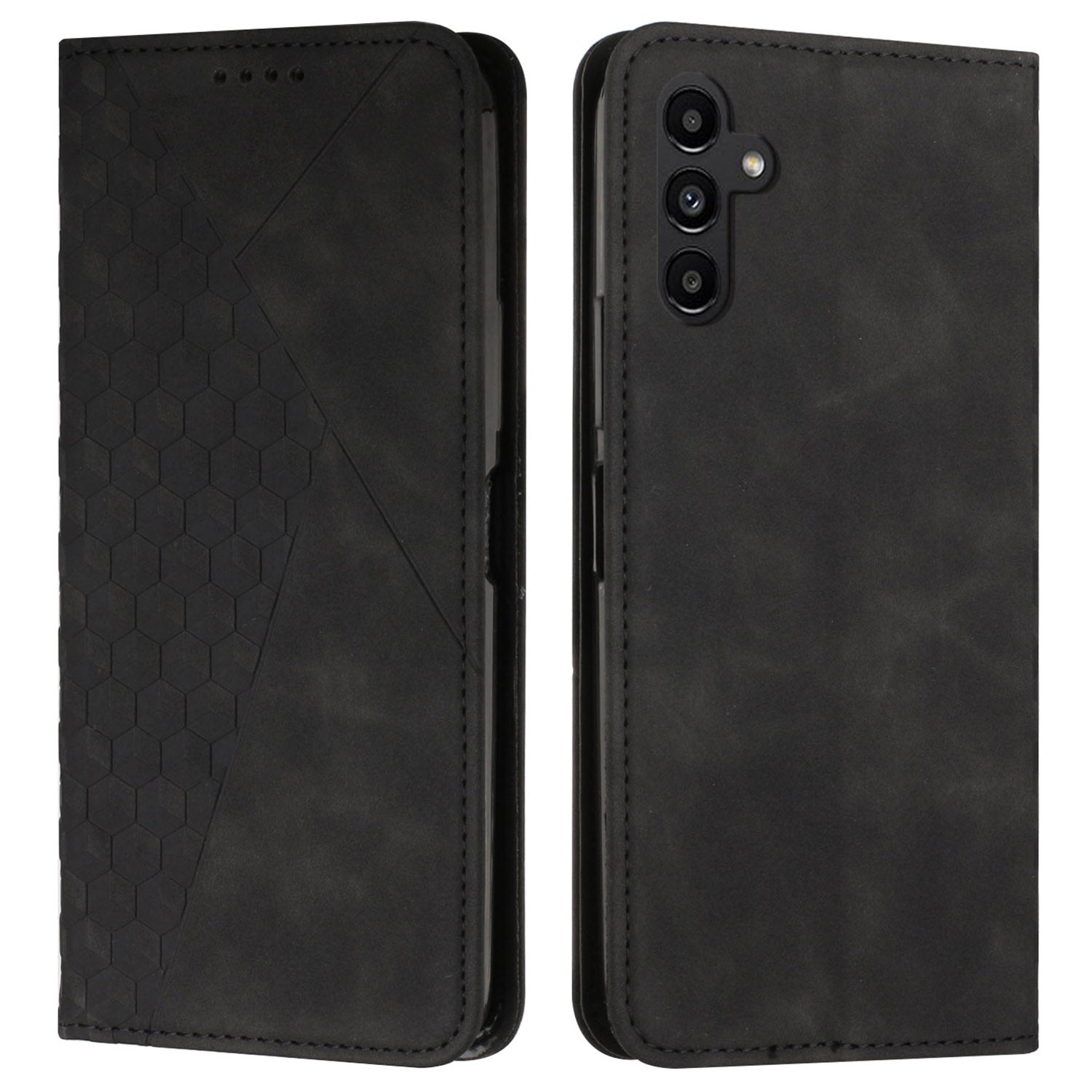 For Samsung Galaxy A35 5G Case Anti-Scratch PU Leather Phone Stand Cover - Brown