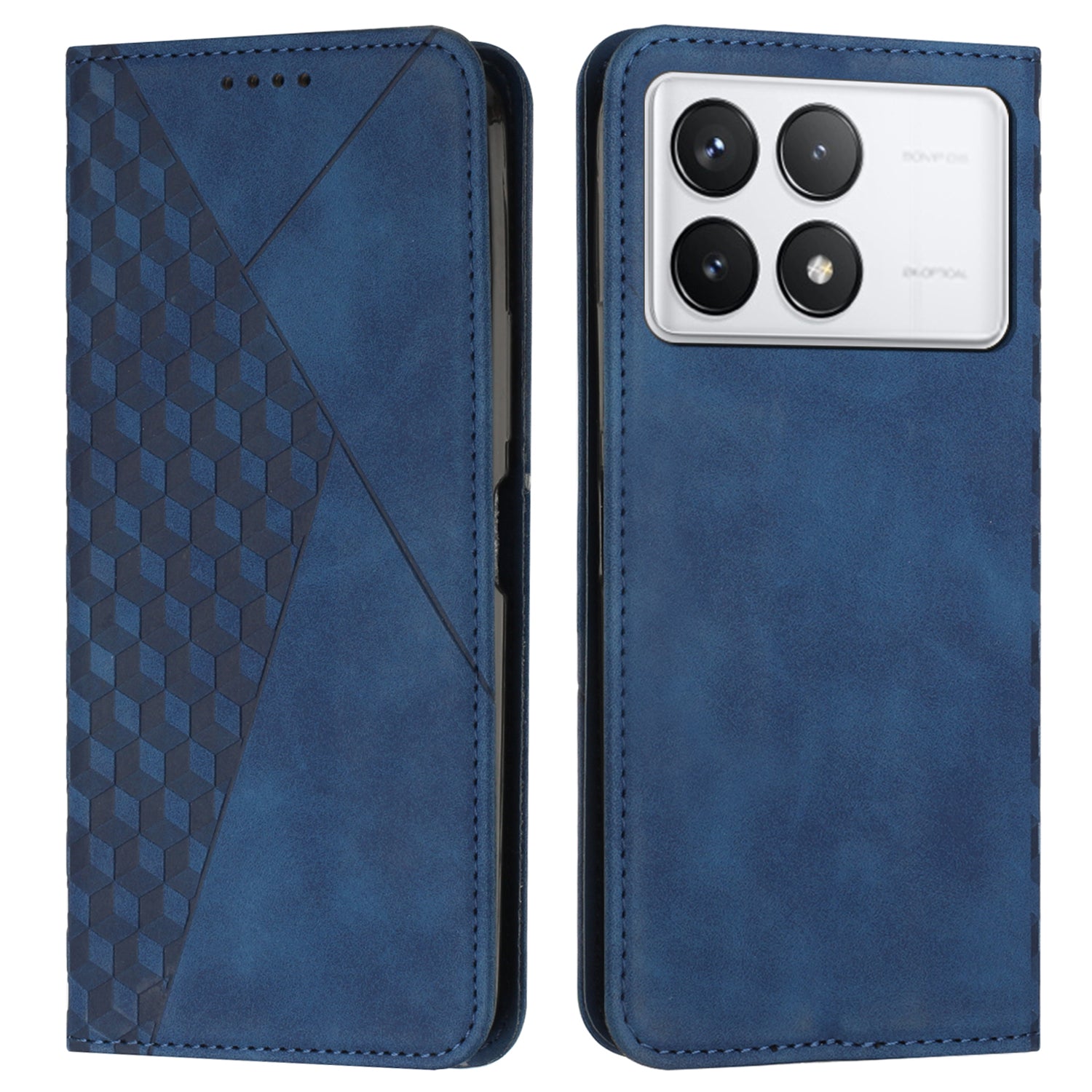 For Xiaomi Redmi K70 Pro 5G / K70 5G TPU+PU Leather Imprinted Dustproof Case Phone Stand Cover - Brown