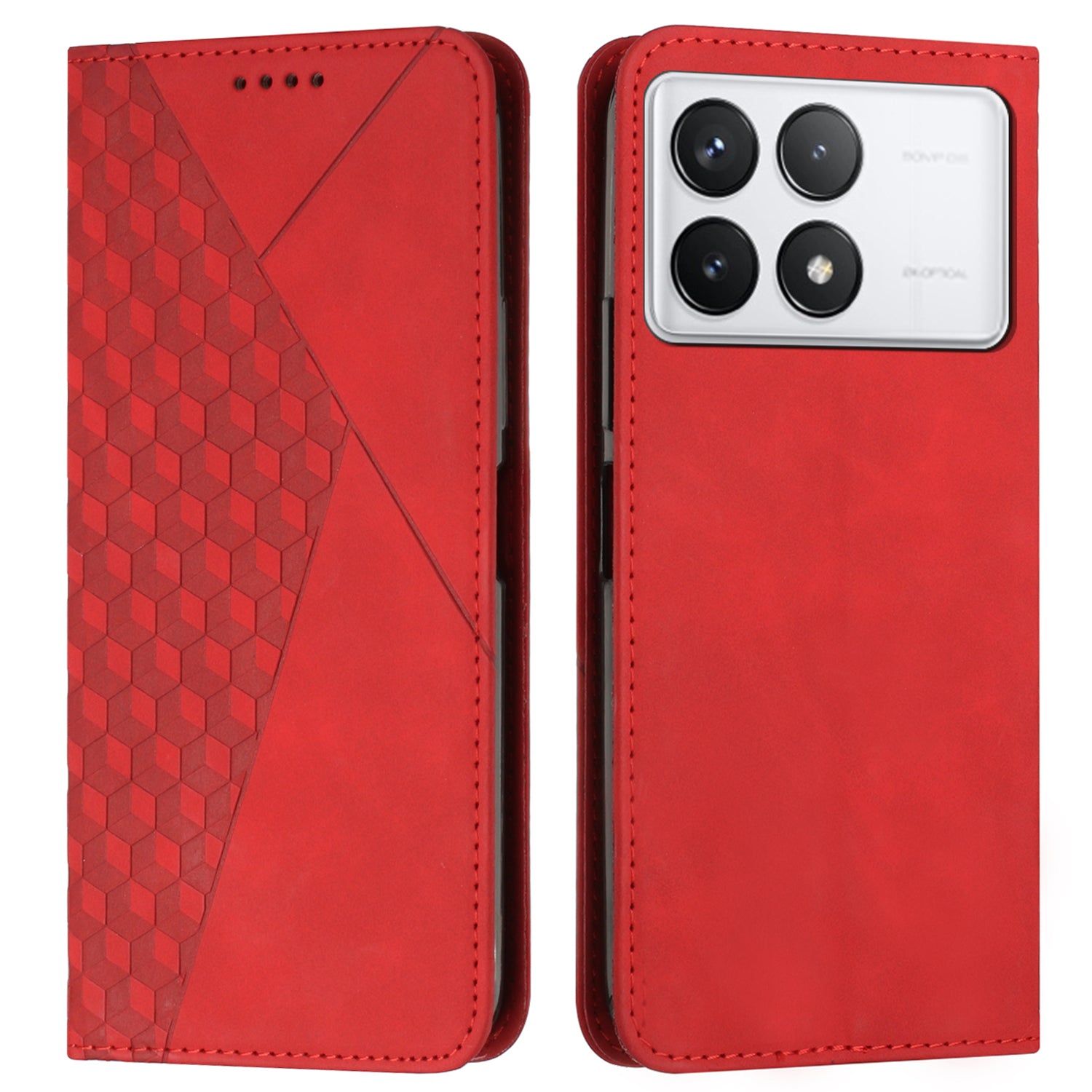 For Xiaomi Redmi K70 Pro 5G / K70 5G TPU+PU Leather Imprinted Dustproof Case Phone Stand Cover - Brown