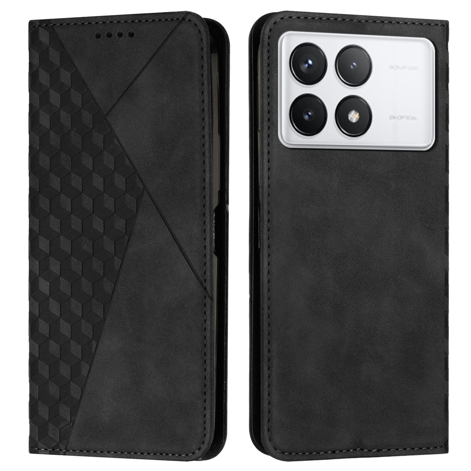 For Xiaomi Redmi K70 Pro 5G / K70 5G TPU+PU Leather Imprinted Dustproof Case Phone Stand Cover - Brown
