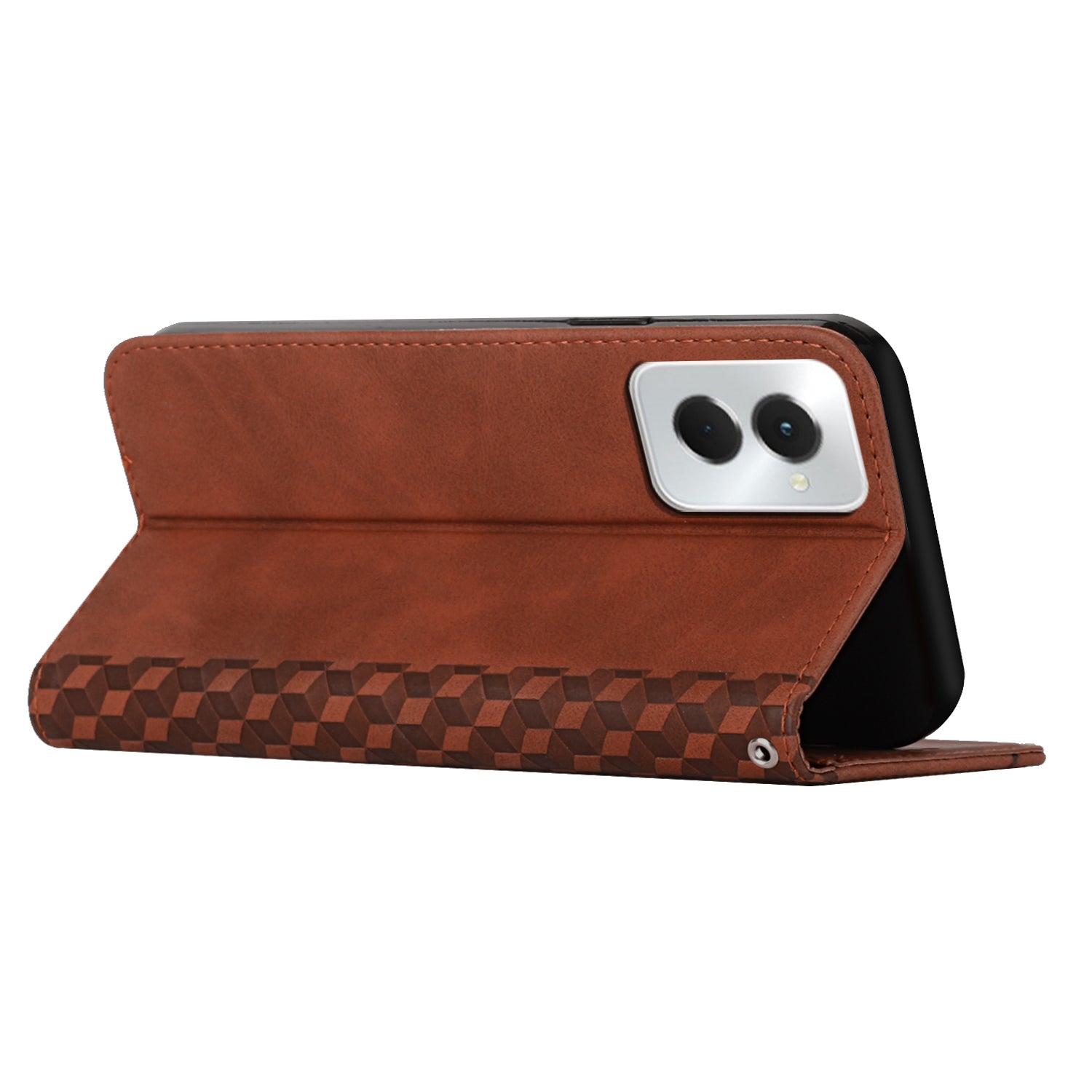 For Motorola Moto G Power (2024) Case Skin-touch PU Leather Stand Wallet Phone Cover - Brown