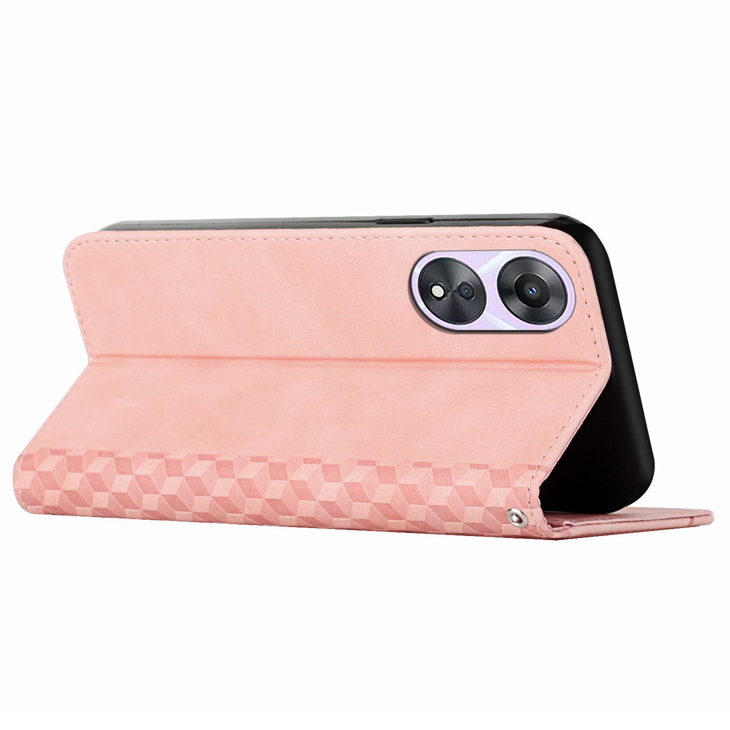 For Oppo A58 5G / A58x 5G / A78 5G / A1 5G / A1x 5G / A2x 5G Case PU Leather Magnetic Absorption Phone Cover - Rose Gold