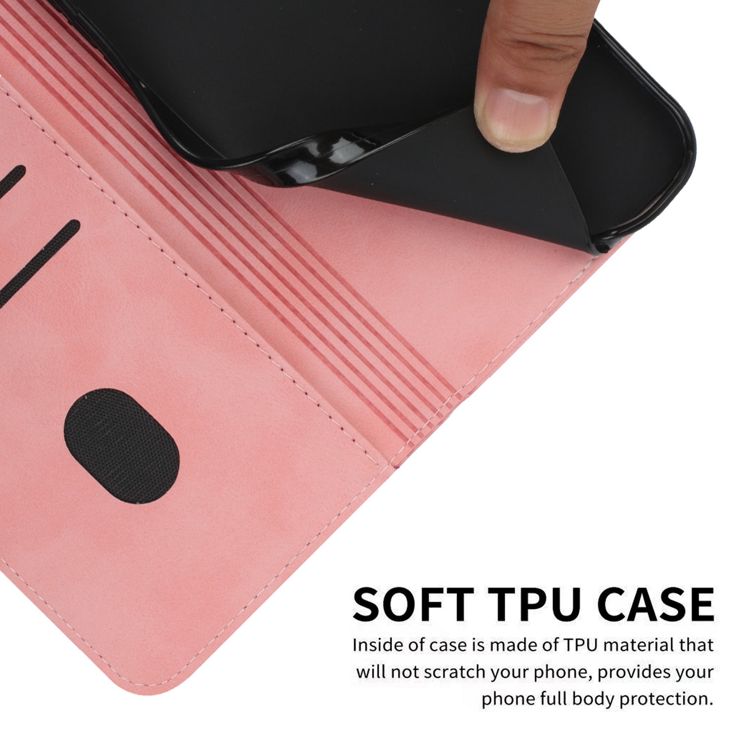 For Oppo A58 5G / A58x 5G / A78 5G / A1 5G / A1x 5G / A2x 5G Case PU Leather Magnetic Absorption Phone Cover - Rose Gold