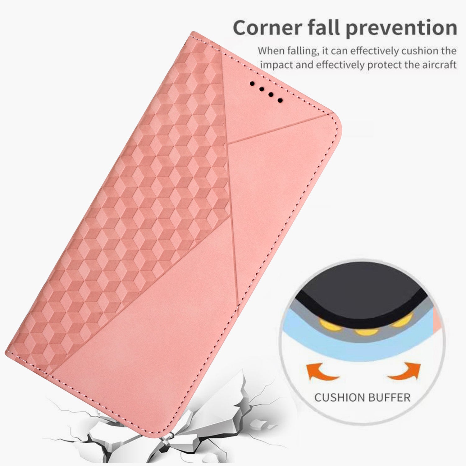 For Oppo A58 5G / A58x 5G / A78 5G / A1 5G / A1x 5G / A2x 5G Case PU Leather Magnetic Absorption Phone Cover - Rose Gold