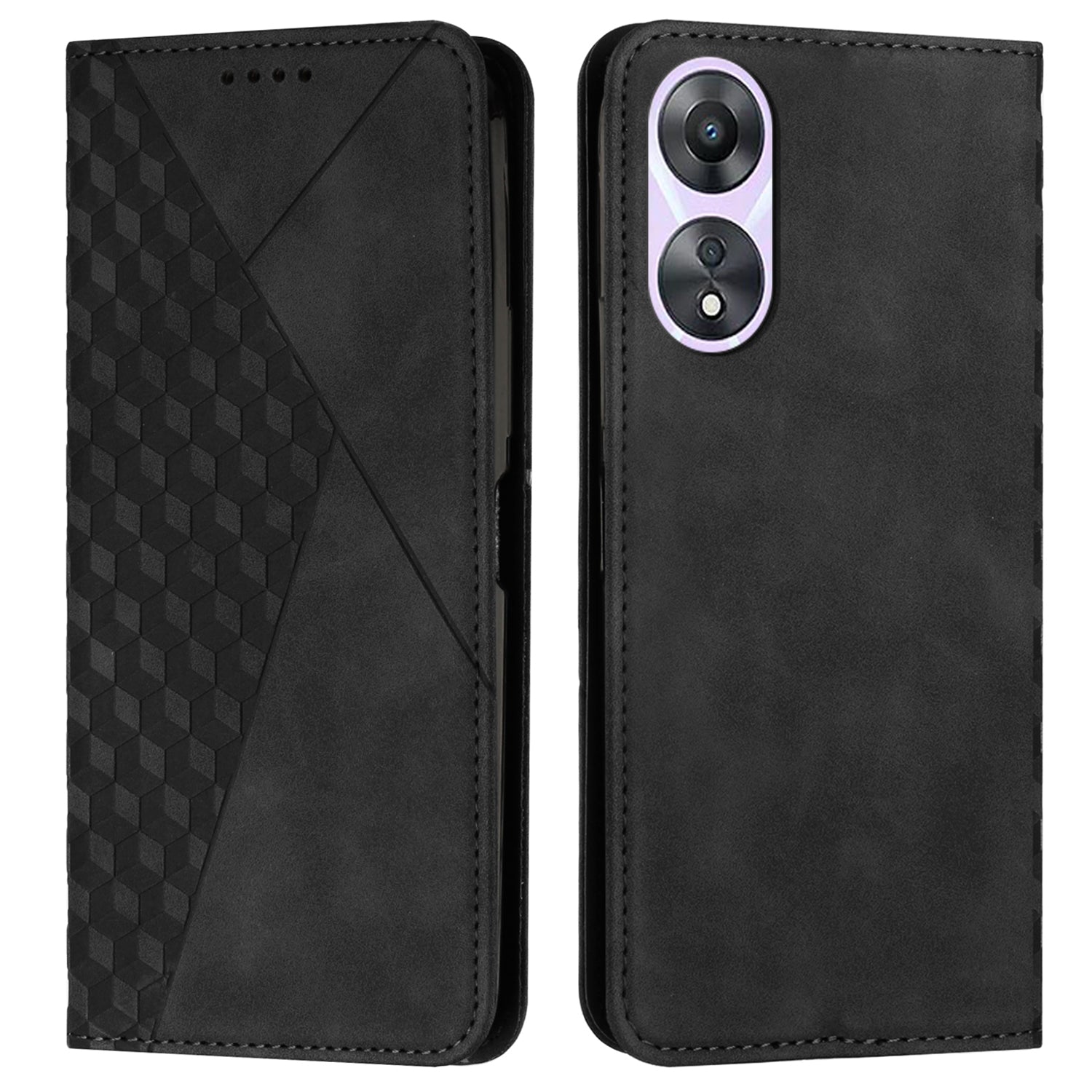 For Oppo A58 5G / A58x 5G / A78 5G / A1 5G / A1x 5G / A2x 5G Case PU Leather Magnetic Absorption Phone Cover - Rose Gold