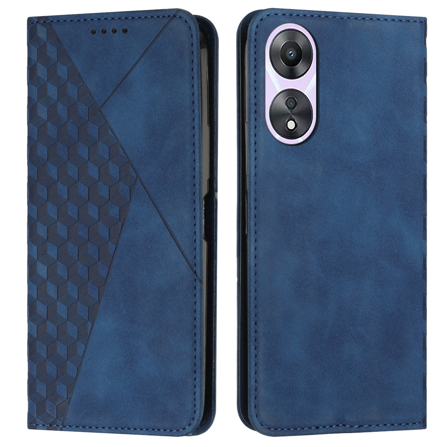For Oppo A58 5G / A58x 5G / A78 5G / A1 5G / A1x 5G / A2x 5G Case PU Leather Magnetic Absorption Phone Cover - Rose Gold