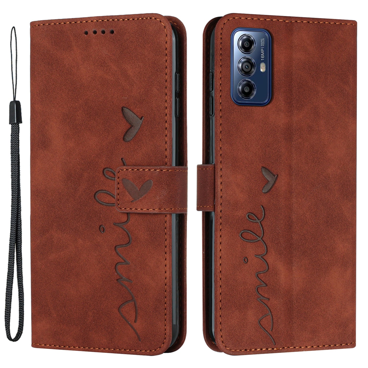For Motorola Moto G Play (2024) 4G Magnetic Phone Case Skin-touch PU Leather+TPU Wallet Cover - Black