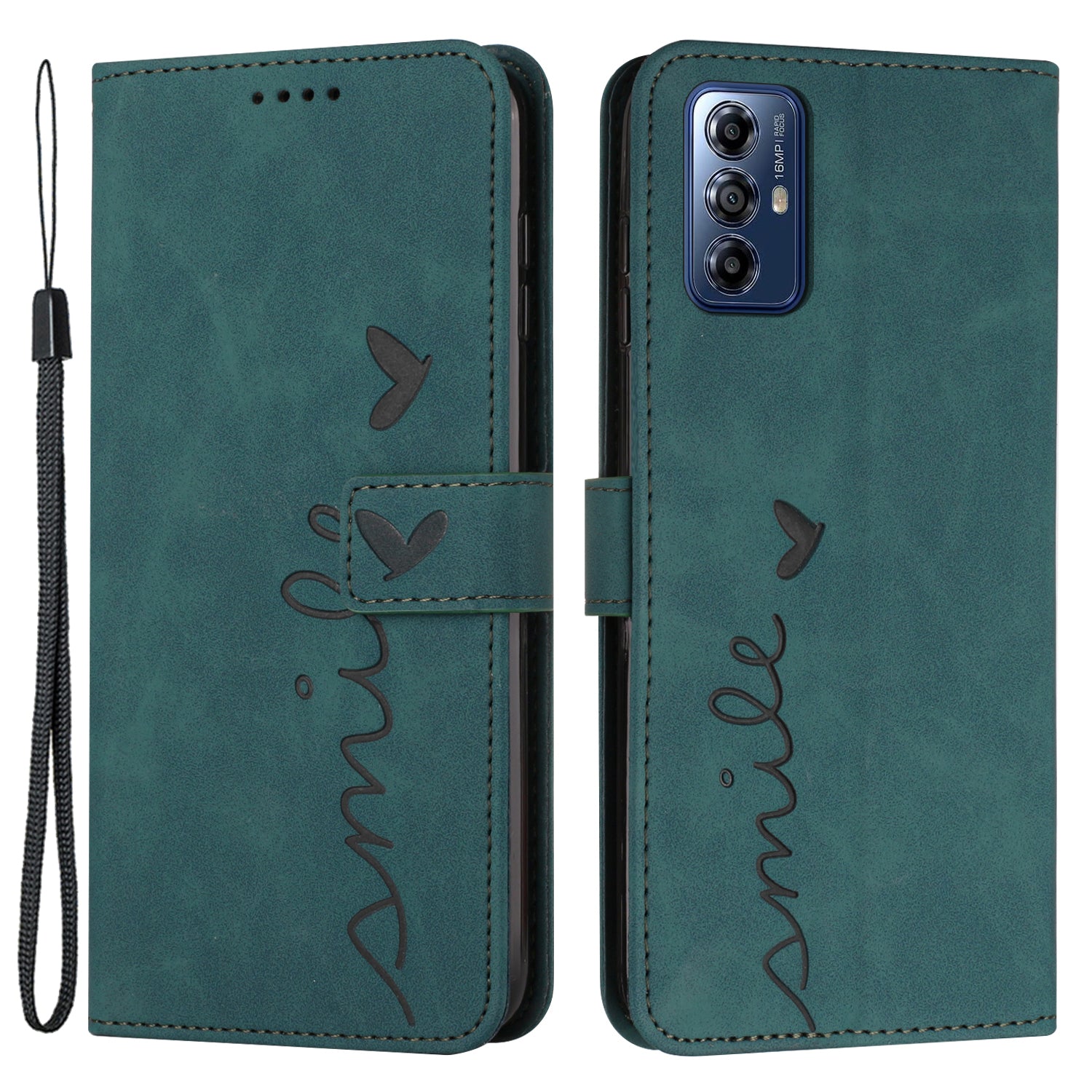 For Motorola Moto G Play (2024) 4G Magnetic Phone Case Skin-touch PU Leather+TPU Wallet Cover - Black
