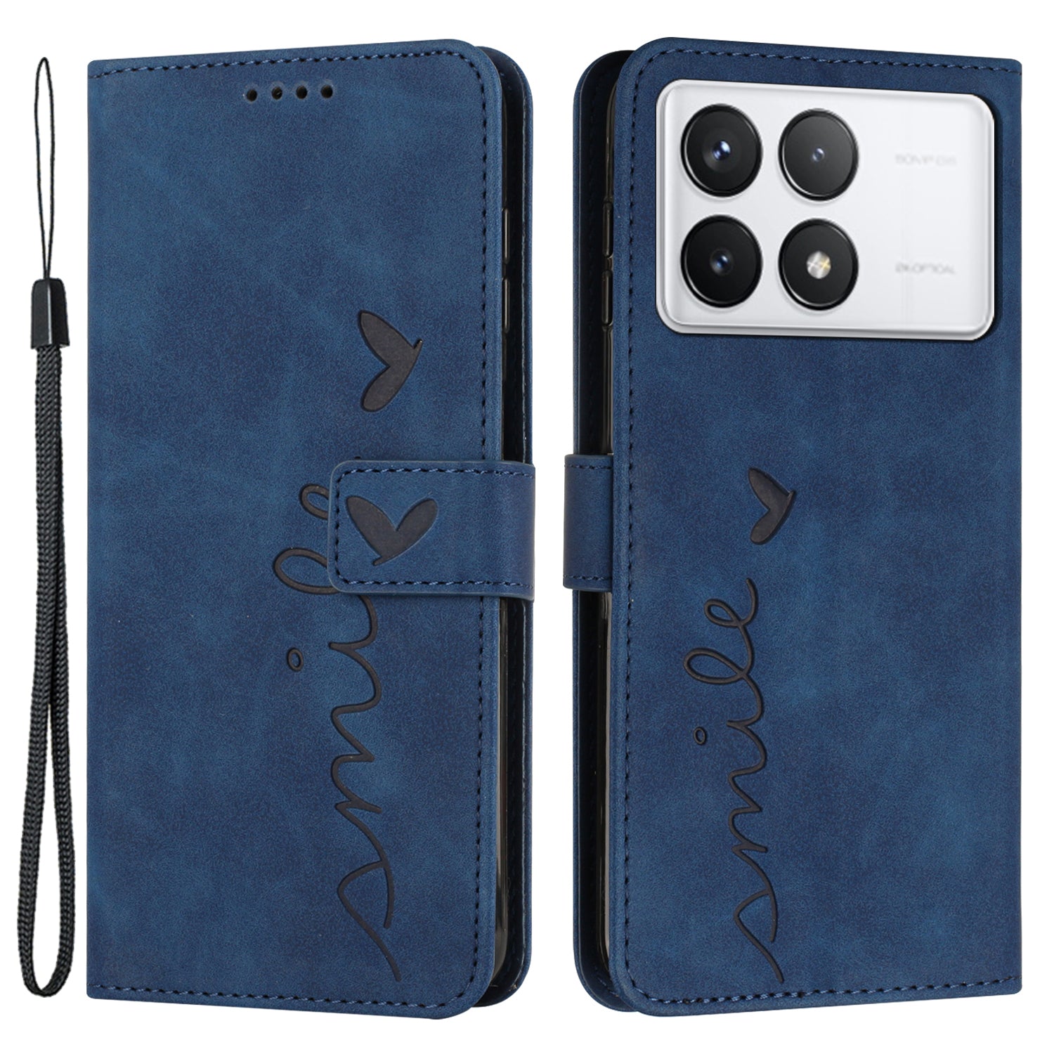 For Xiaomi Redmi K70E 5G / Poco X6 Pro 5G Wallet Cover Magnetic Skin-touch PU Leather+TPU Phone Case - Black
