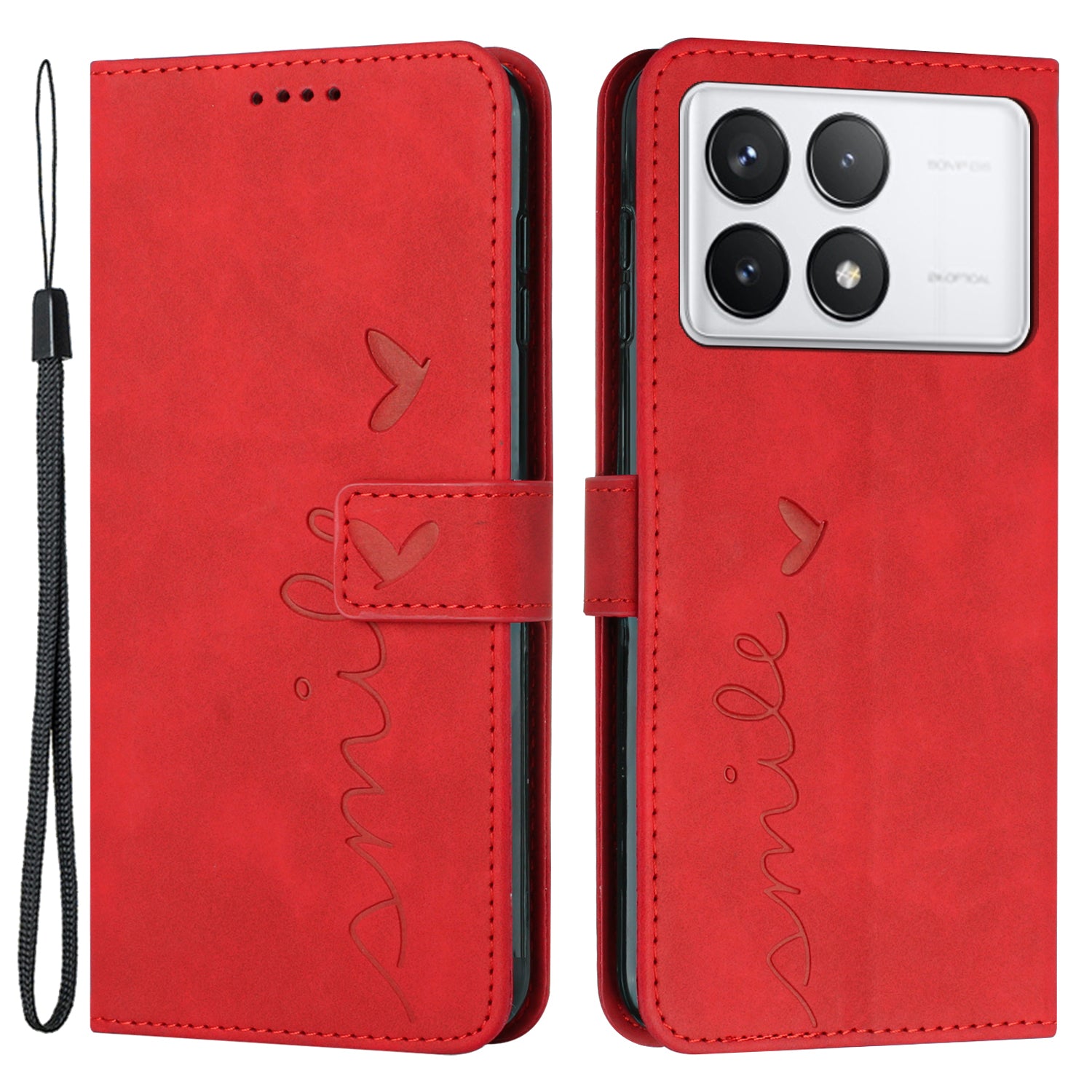 For Xiaomi Redmi K70 Pro 5G / K70 5G Case Anti-Scratch PU Leather Magnetic Wallet Cover - Black