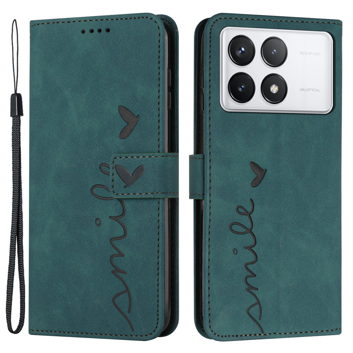 For Xiaomi Redmi K70 Pro 5G / K70 5G Case Anti-Scratch PU Leather Magnetic Wallet Cover - Black