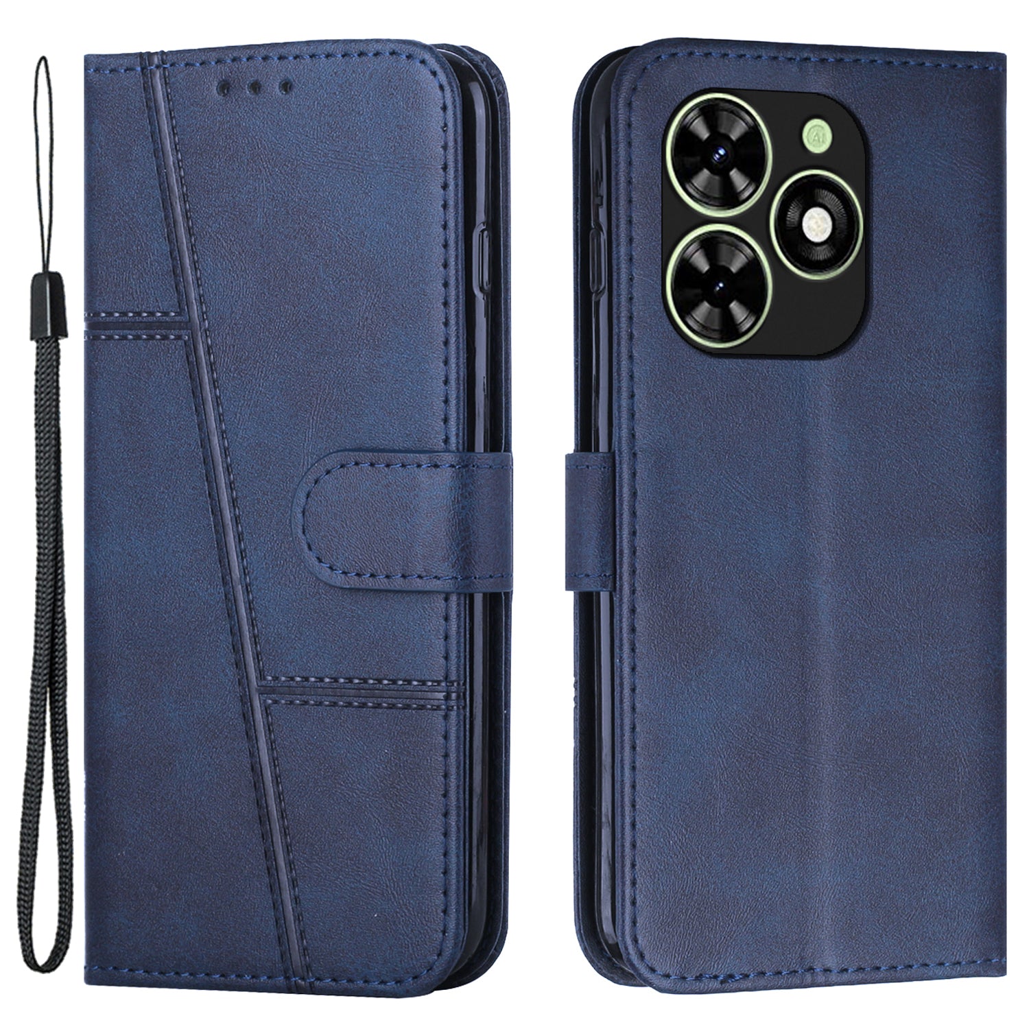 For Transsion Infinix Smart 8 4G Phone Case Wallet Stand Flip Leather Cover - Sapphire