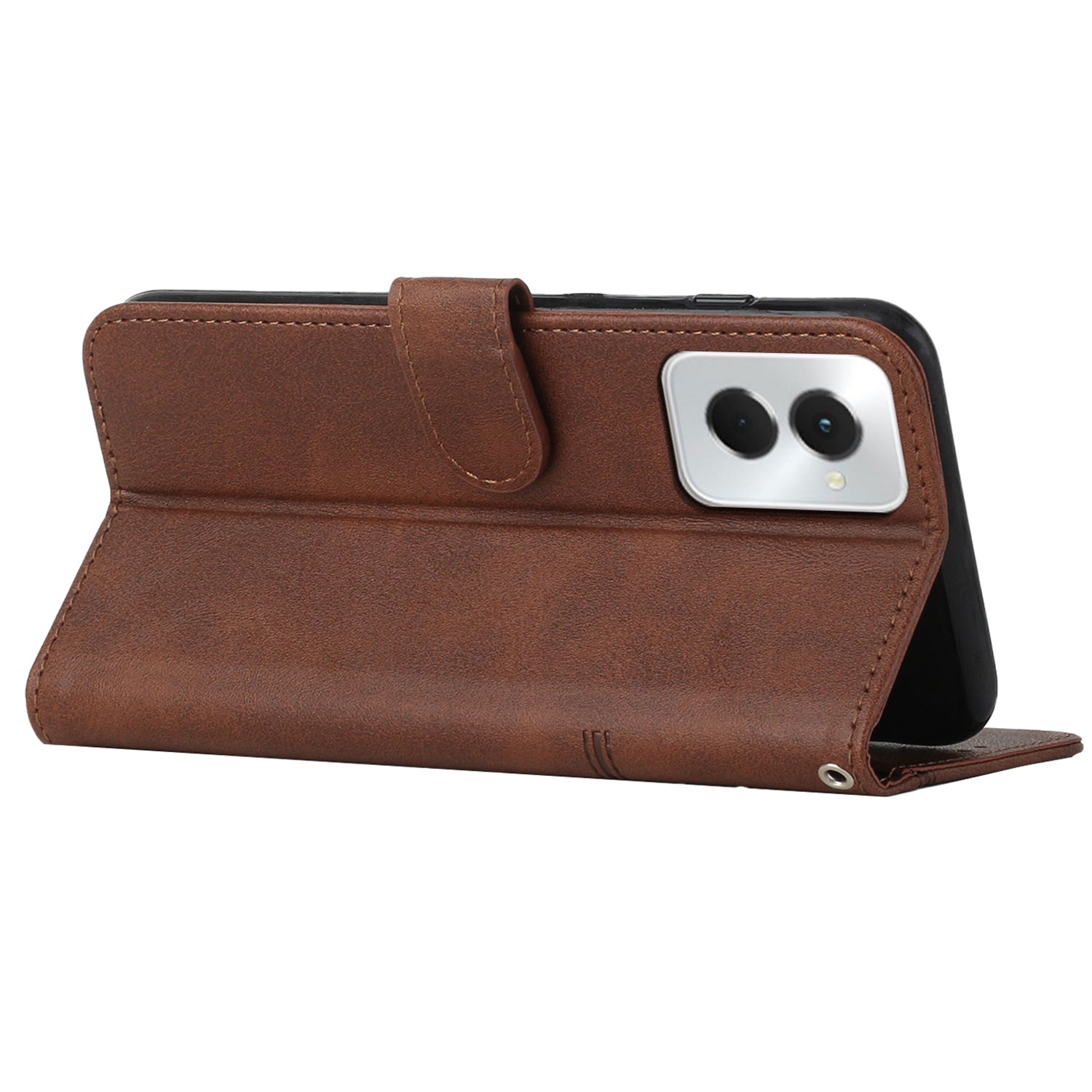 For Motorola Moto G Power (2024) Leather Case Calf Texture Phone Wallet - Brown