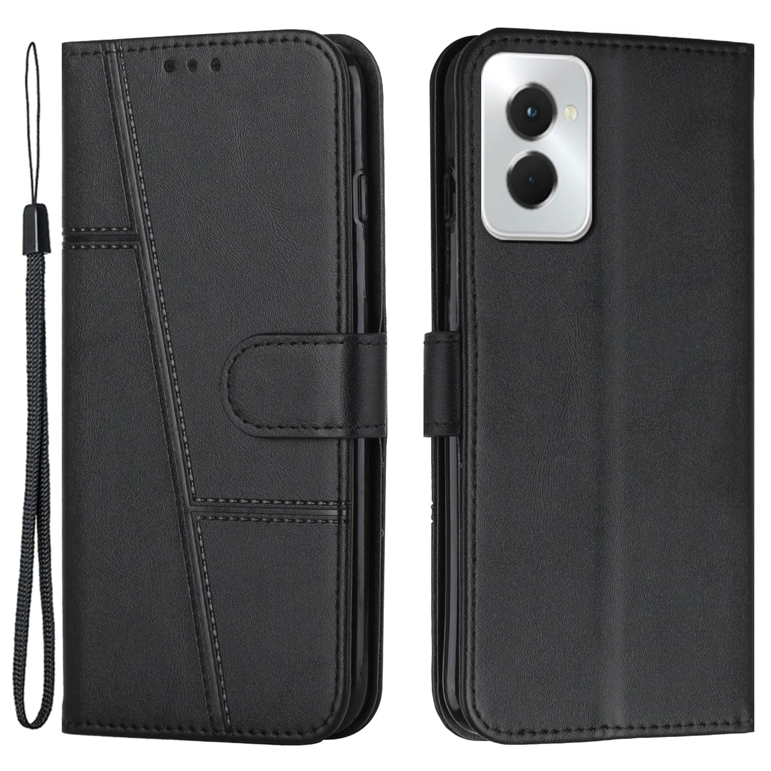 For Motorola Moto G Power (2024) Leather Case Calf Texture Phone Wallet - Brown