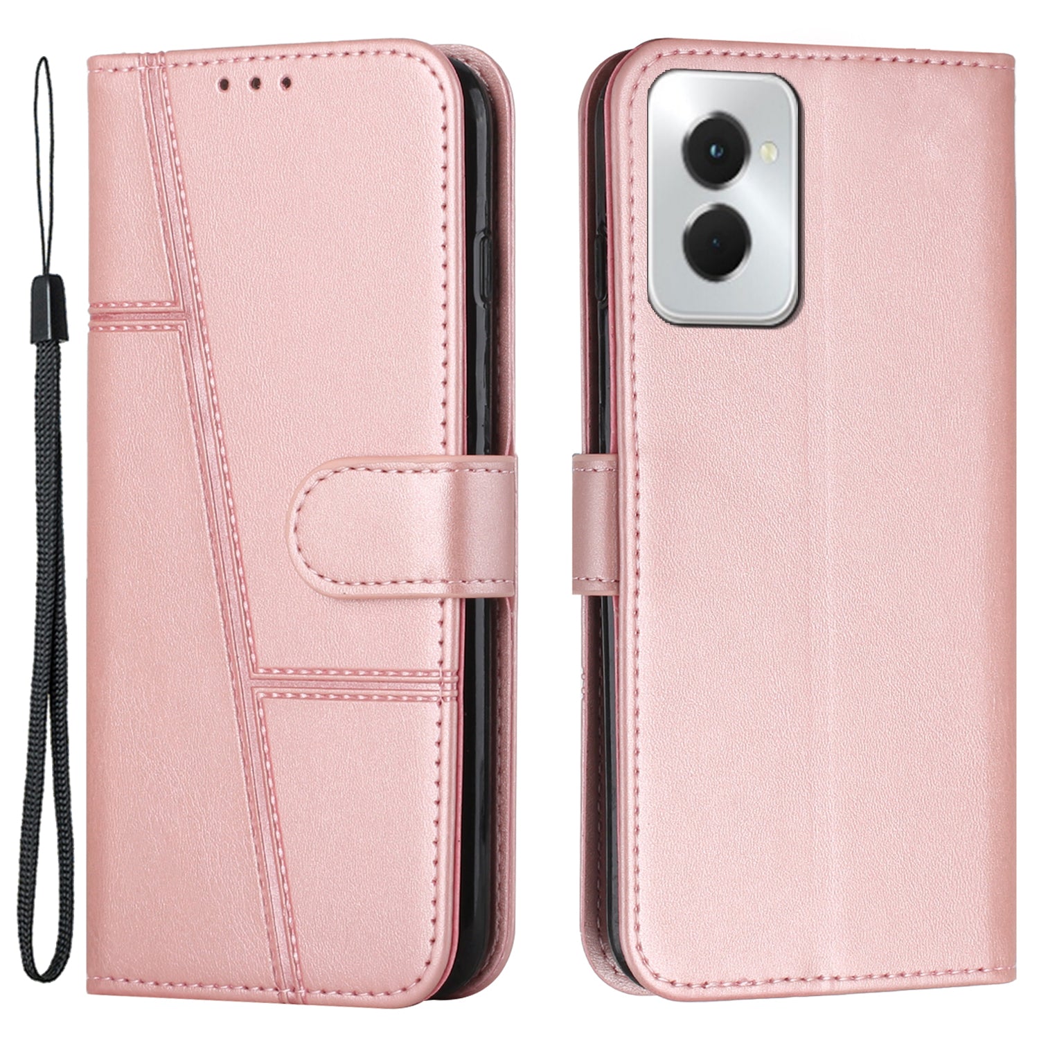 For Motorola Moto G Power (2024) Leather Case Calf Texture Phone Wallet - Brown