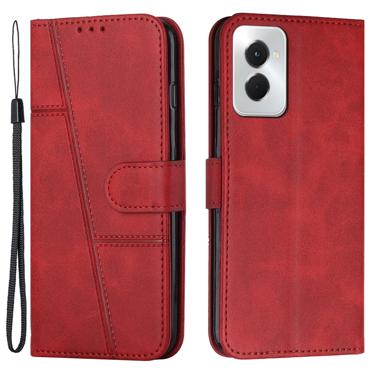For Motorola Moto G Power (2024) Leather Case Calf Texture Phone Wallet - Brown