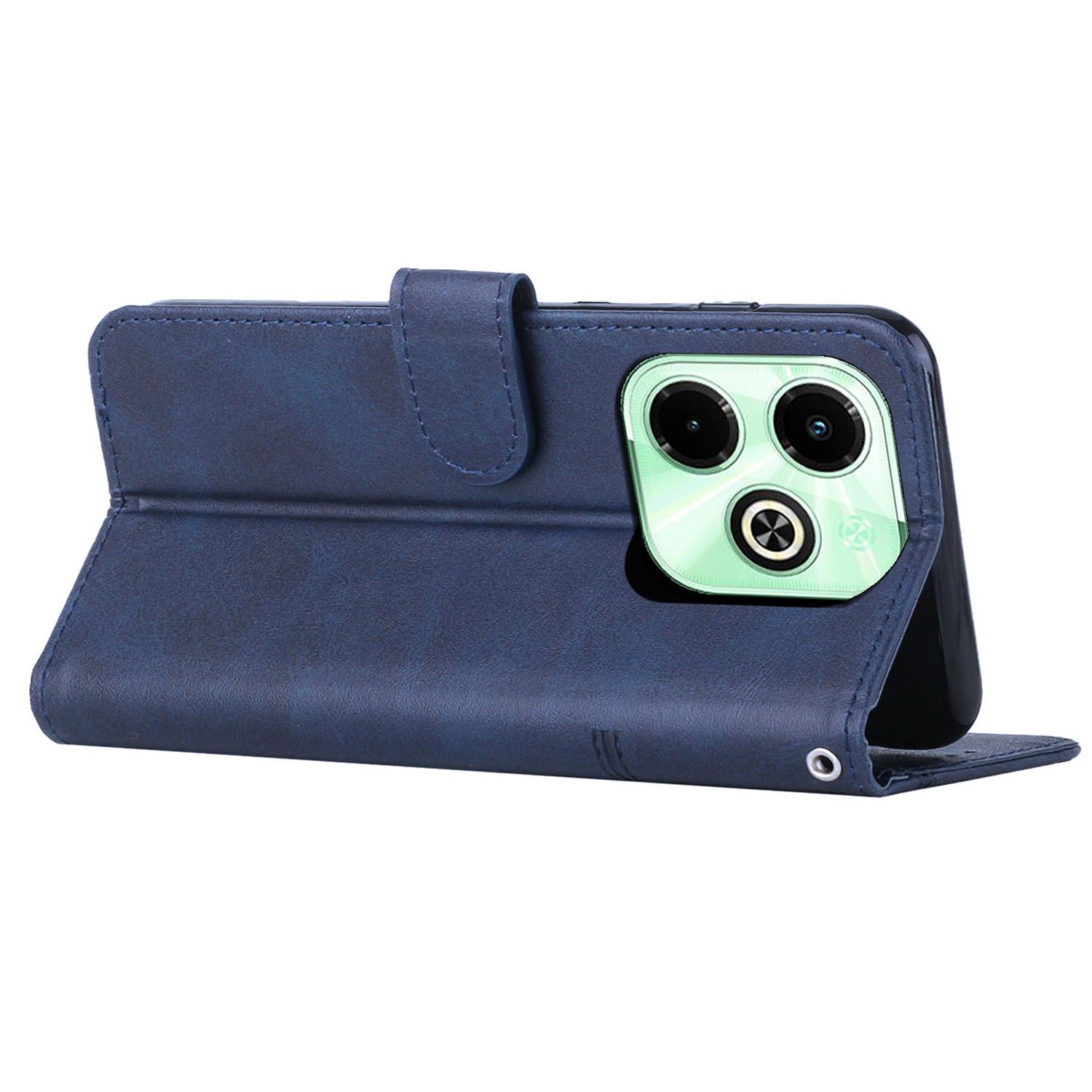 For Transsion Infinix Hot 40i Mobile Phone Case Wallet Stand Flip PU Leather Cover - Sapphire