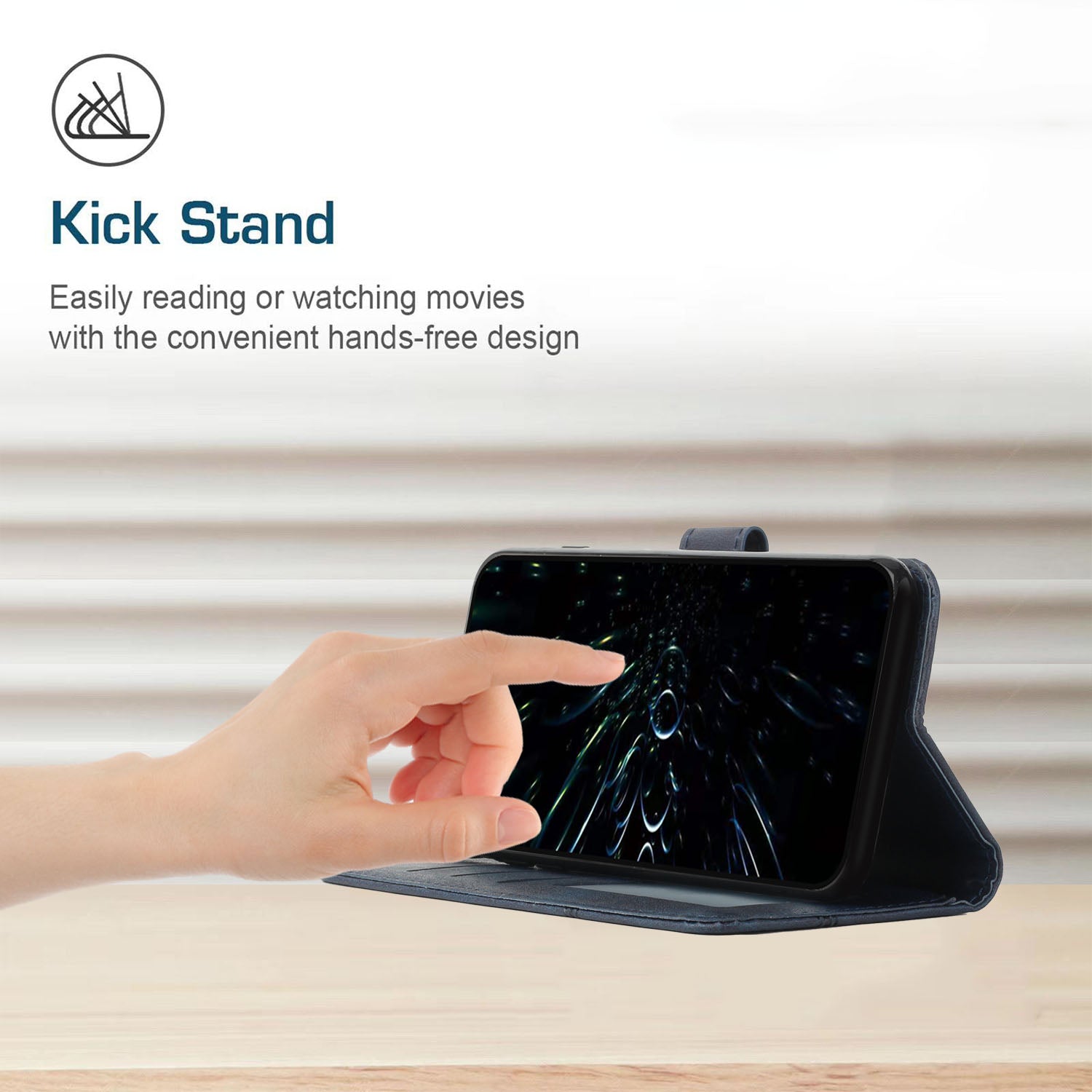 For Transsion Infinix Hot 40i Mobile Phone Case Wallet Stand Flip PU Leather Cover - Sapphire
