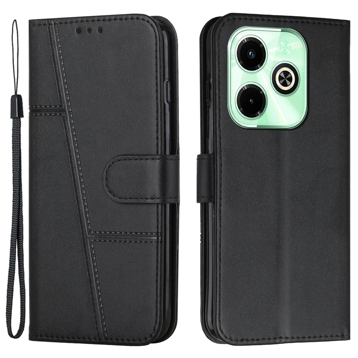 For Transsion Infinix Hot 40i Mobile Phone Case Wallet Stand Flip PU Leather Cover - Sapphire
