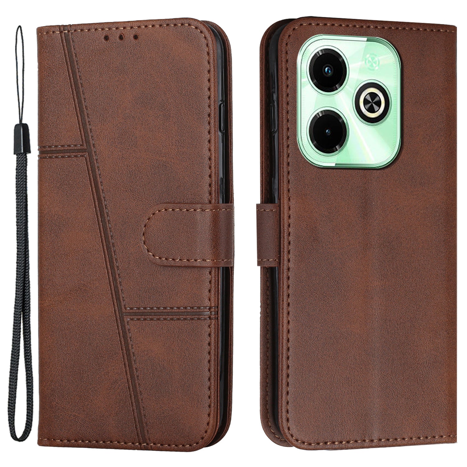 For Transsion Infinix Hot 40i Mobile Phone Case Wallet Stand Flip PU Leather Cover - Sapphire