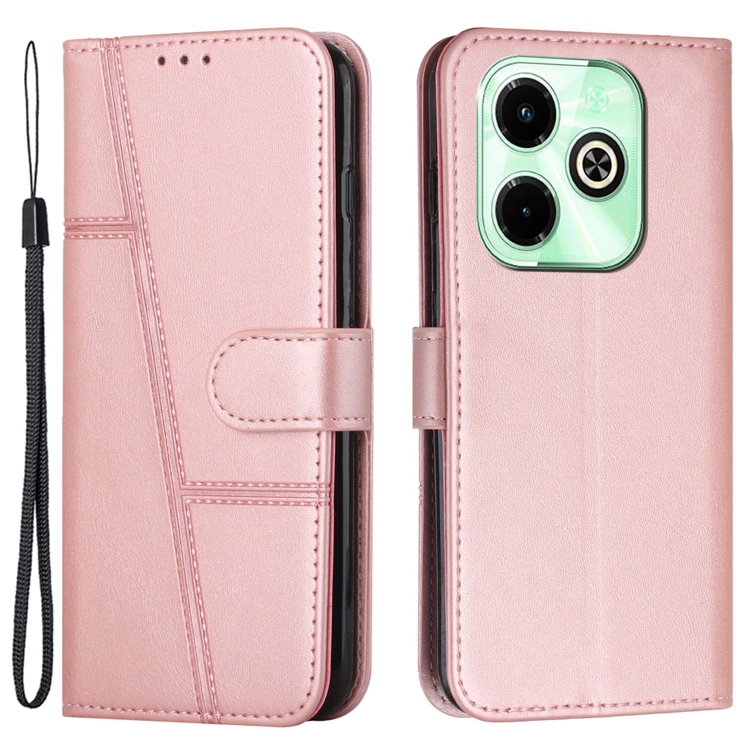 For Transsion Infinix Hot 40i Mobile Phone Case Wallet Stand Flip PU Leather Cover - Sapphire