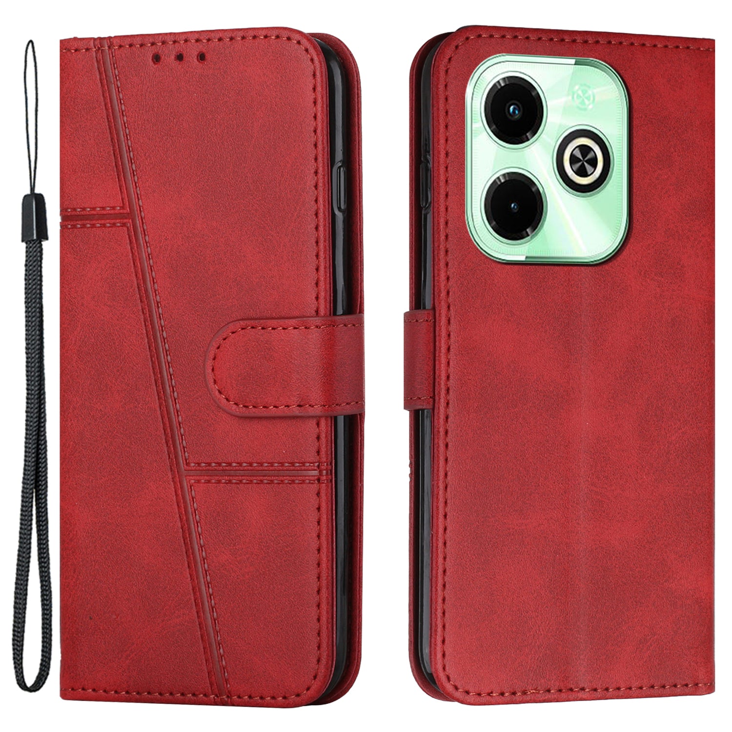 For Transsion Infinix Hot 40i Mobile Phone Case Wallet Stand Flip PU Leather Cover - Sapphire