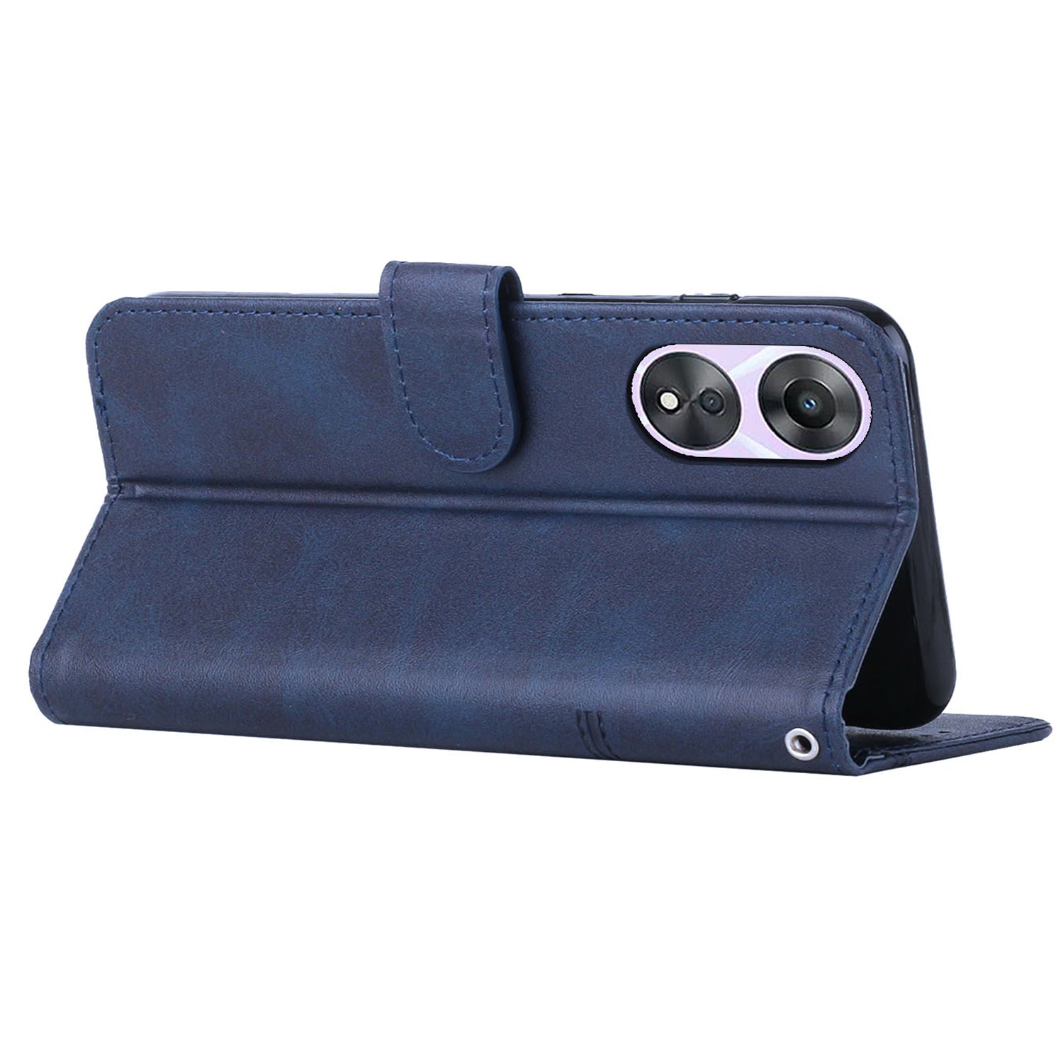 For Oppo A58 5G / A78 5G / A58x 5G / A1x 5G / A1 Vitality Edition / A2x 5G Leather Case Phone Wallet Stand - Sapphire