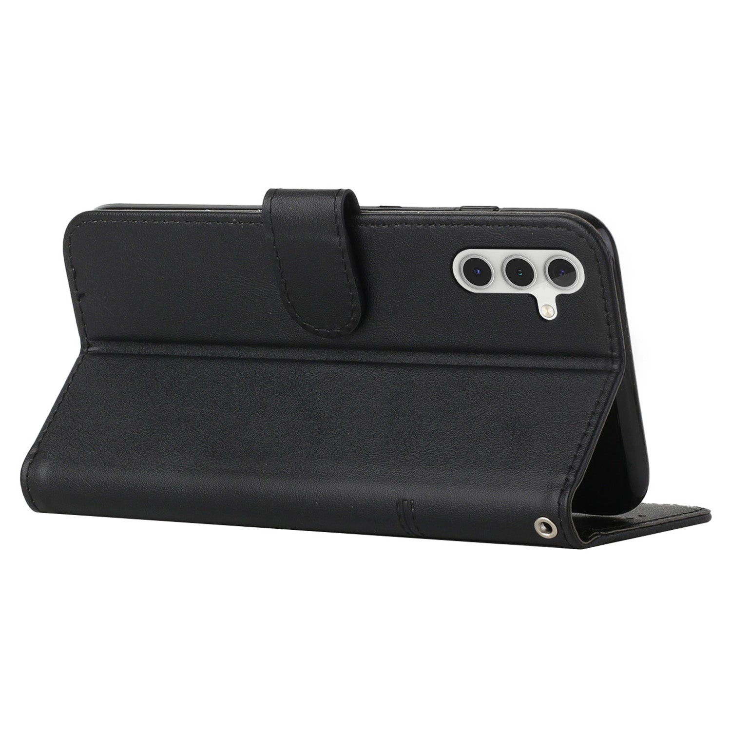 Phone Case for Samsung Galaxy A35 5G Wallet Stand Flip PU Leather Phone Cover - Black